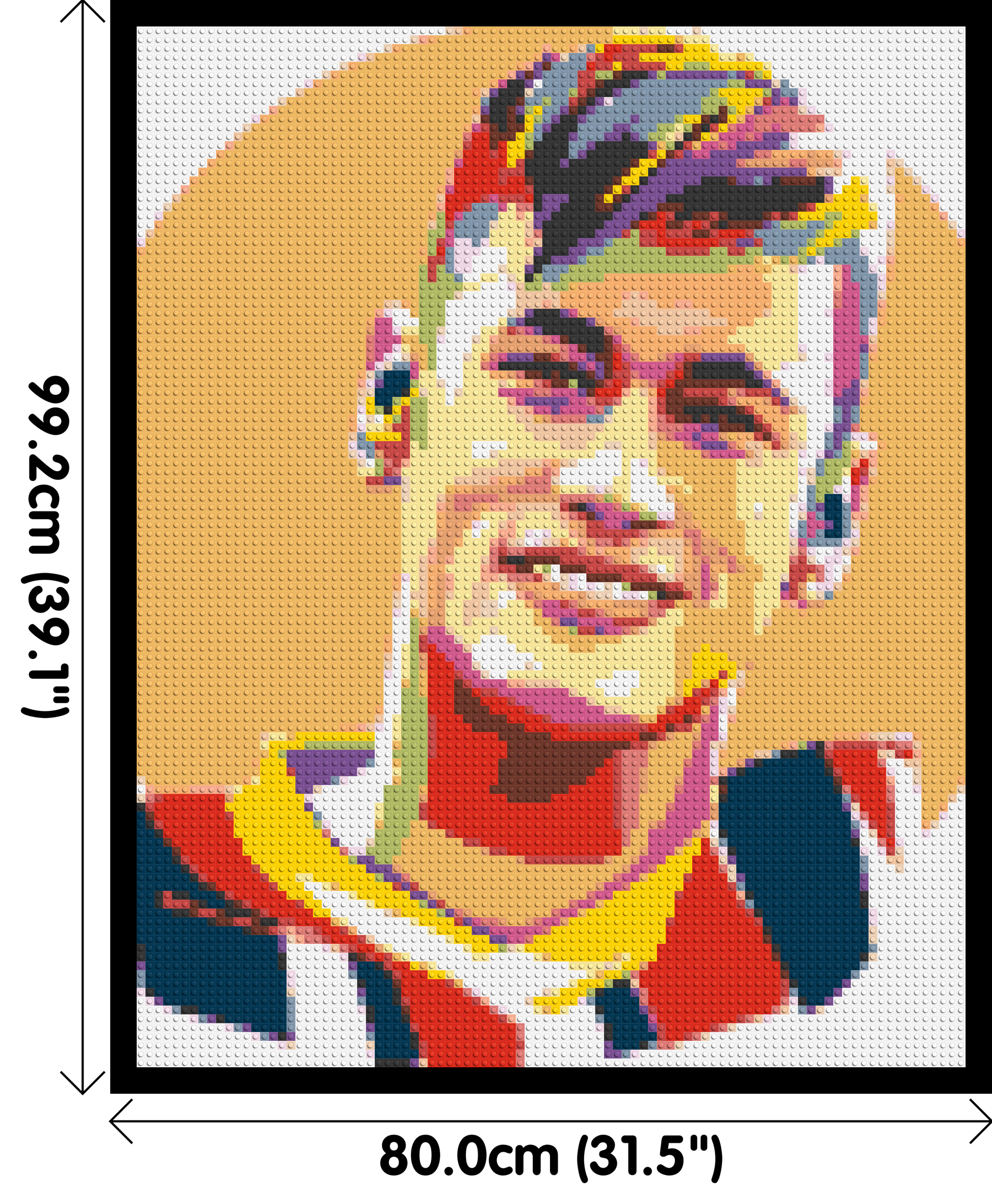 Neymar #3 - Brick Art Mosaic Kit 4x5 dimensions with frame