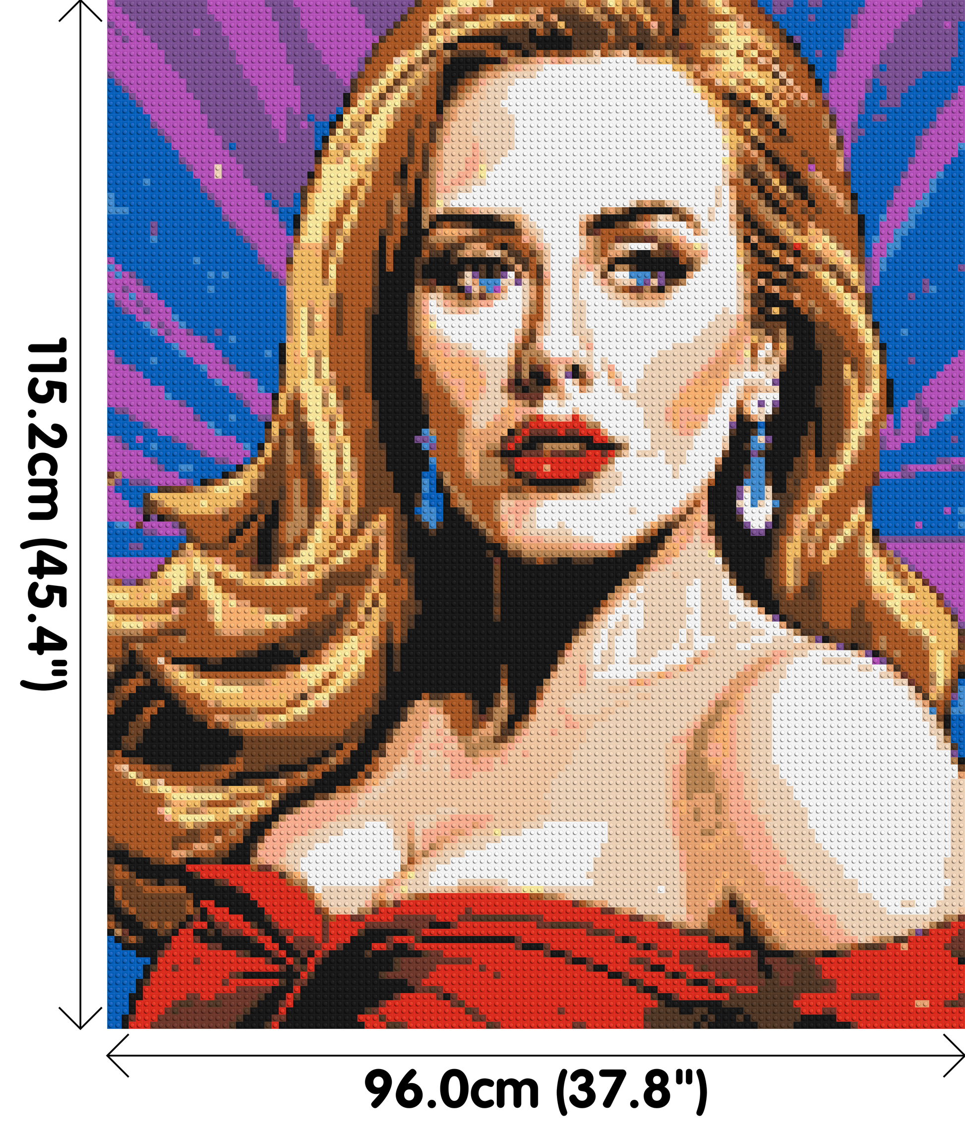 Adele - Brick Art Mosaic Kit 5x6 dimensions