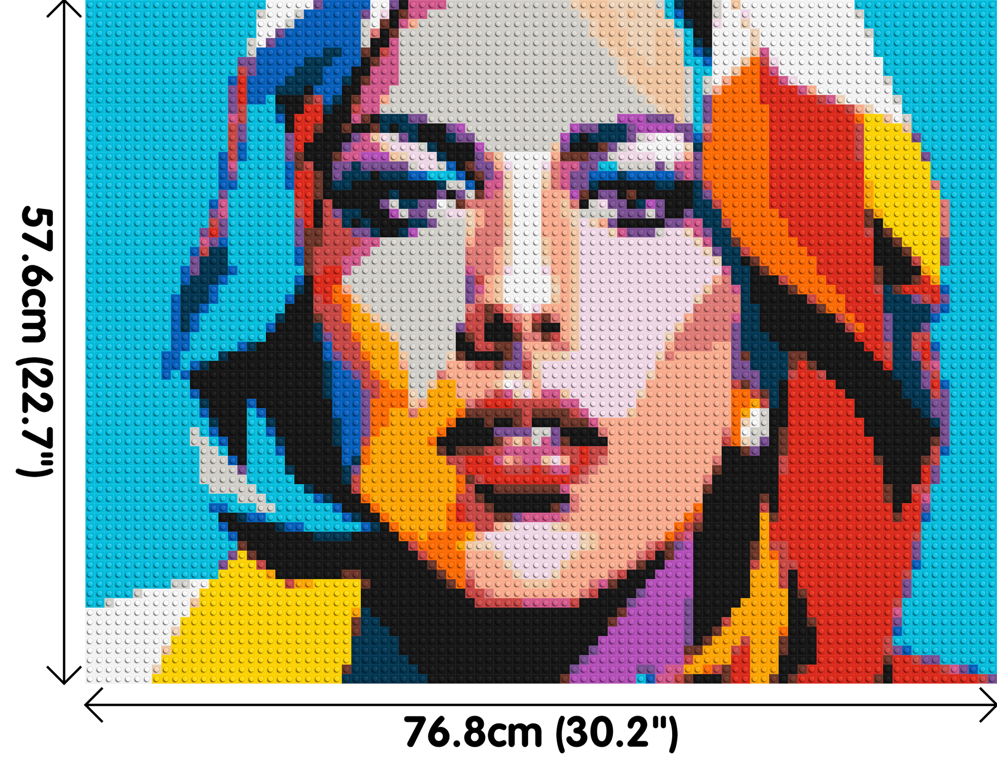 Lady Gaga - Brick Art Mosaic Kit 4x3 dimensions