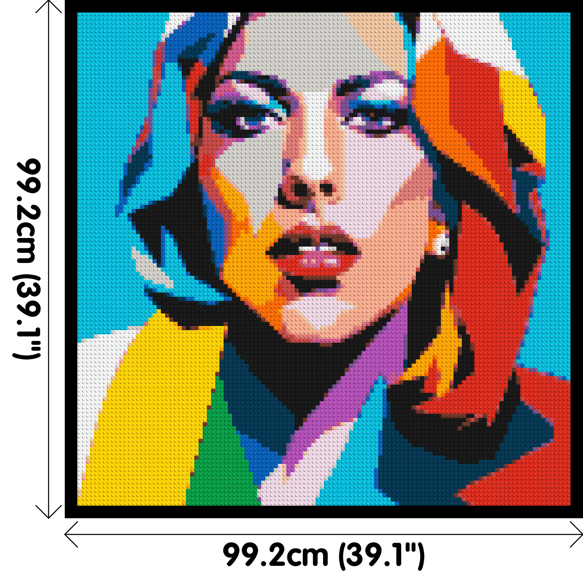 Lady Gaga - Brick Art Mosaic Kit 5x5 dimensions with frame