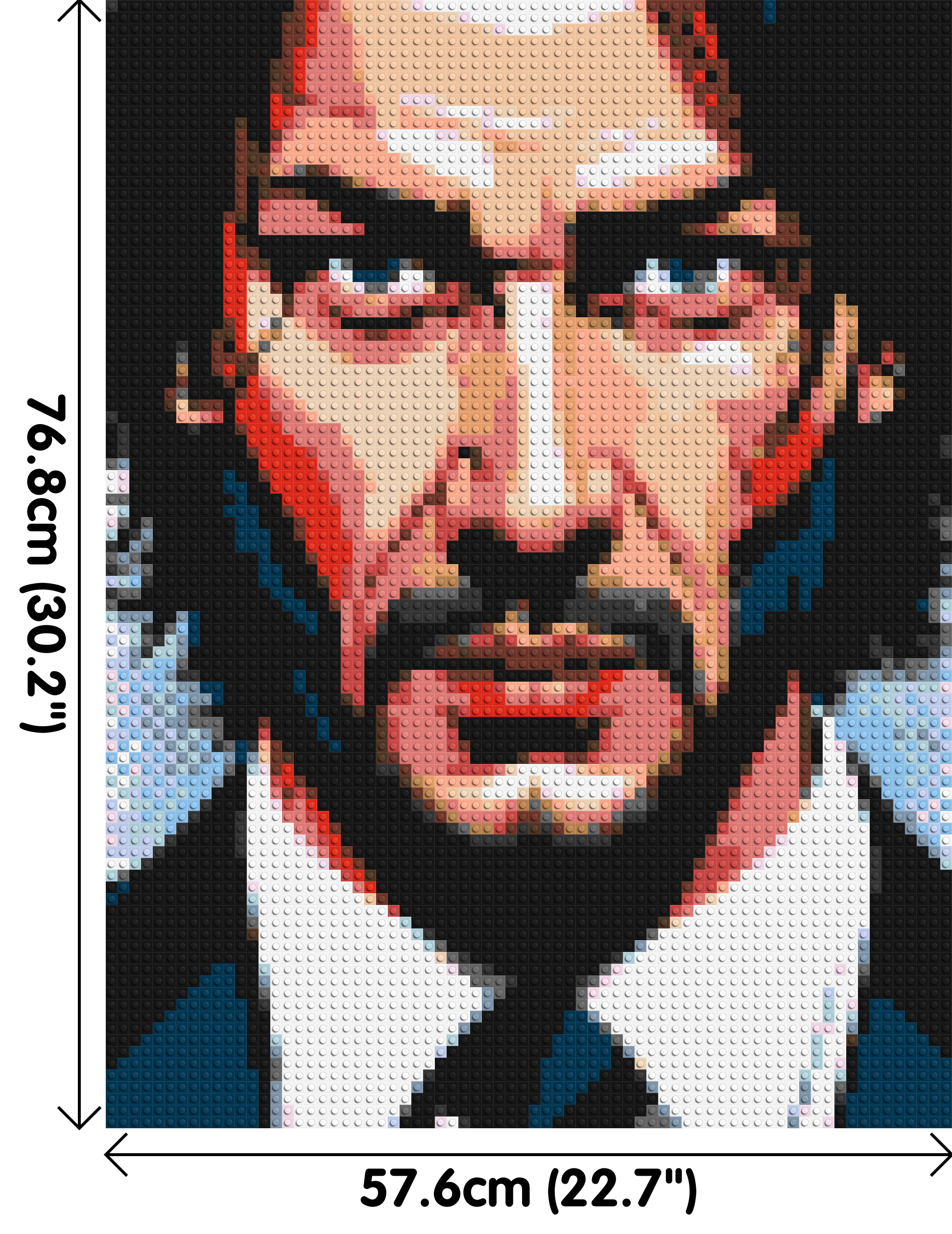 Keanu Reeves as John Wick - Brick Art Mosaic Kit 3x4 dimensions