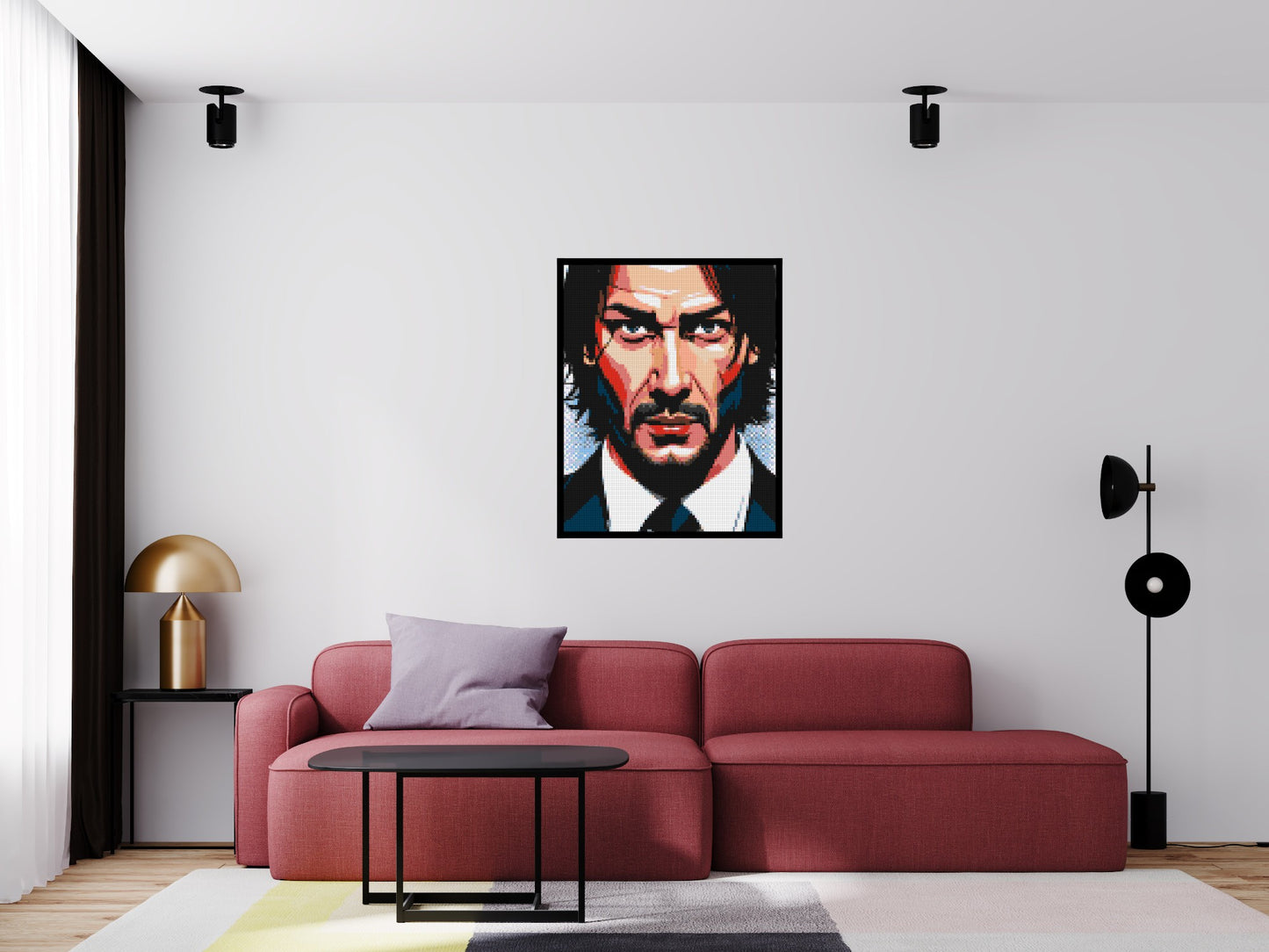 Keanu Reeves as John Wick - Brick Art Mosaic Kit 4x5 large