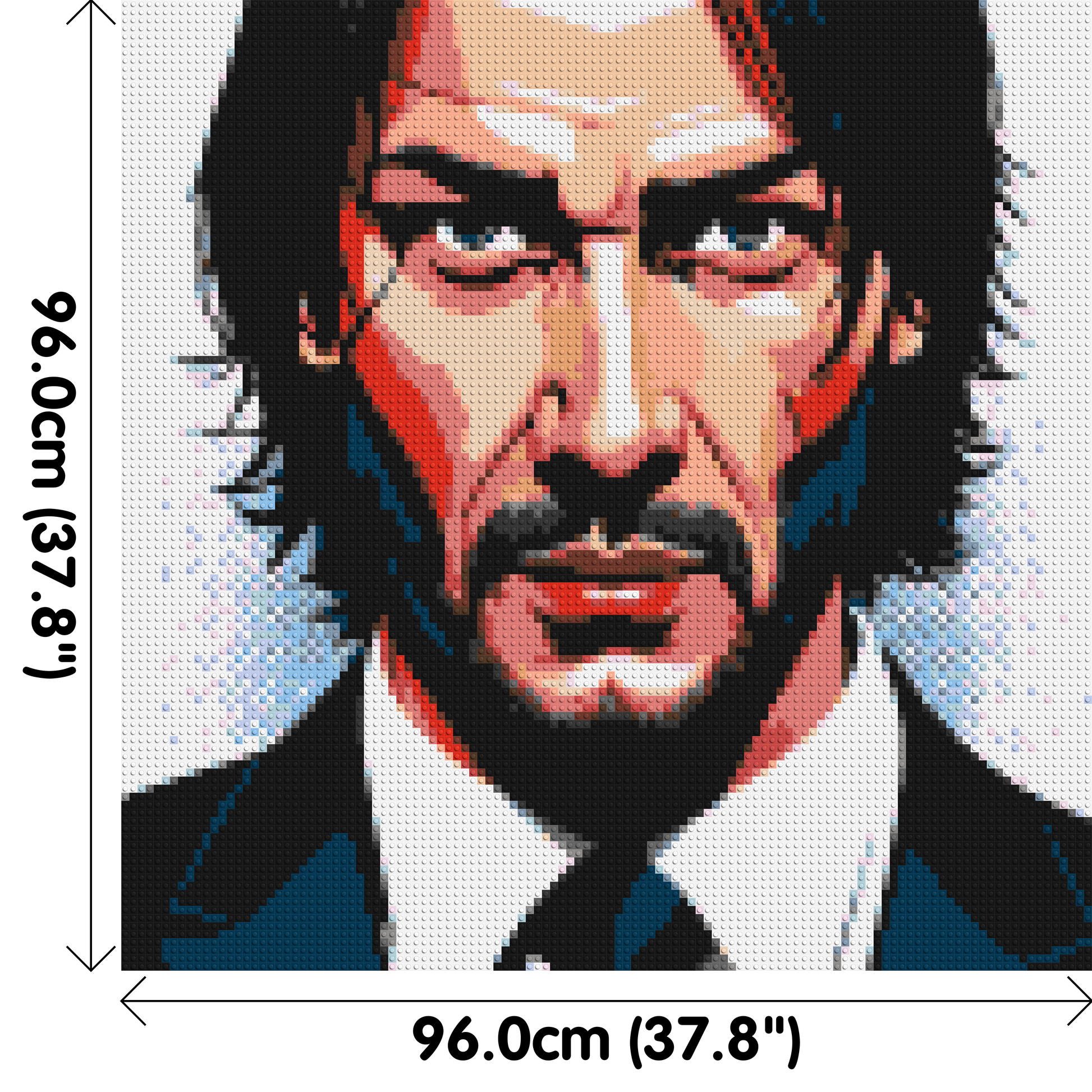 Keanu Reeves as John Wick - Brick Art Mosaic Kit 5x5 dimensions