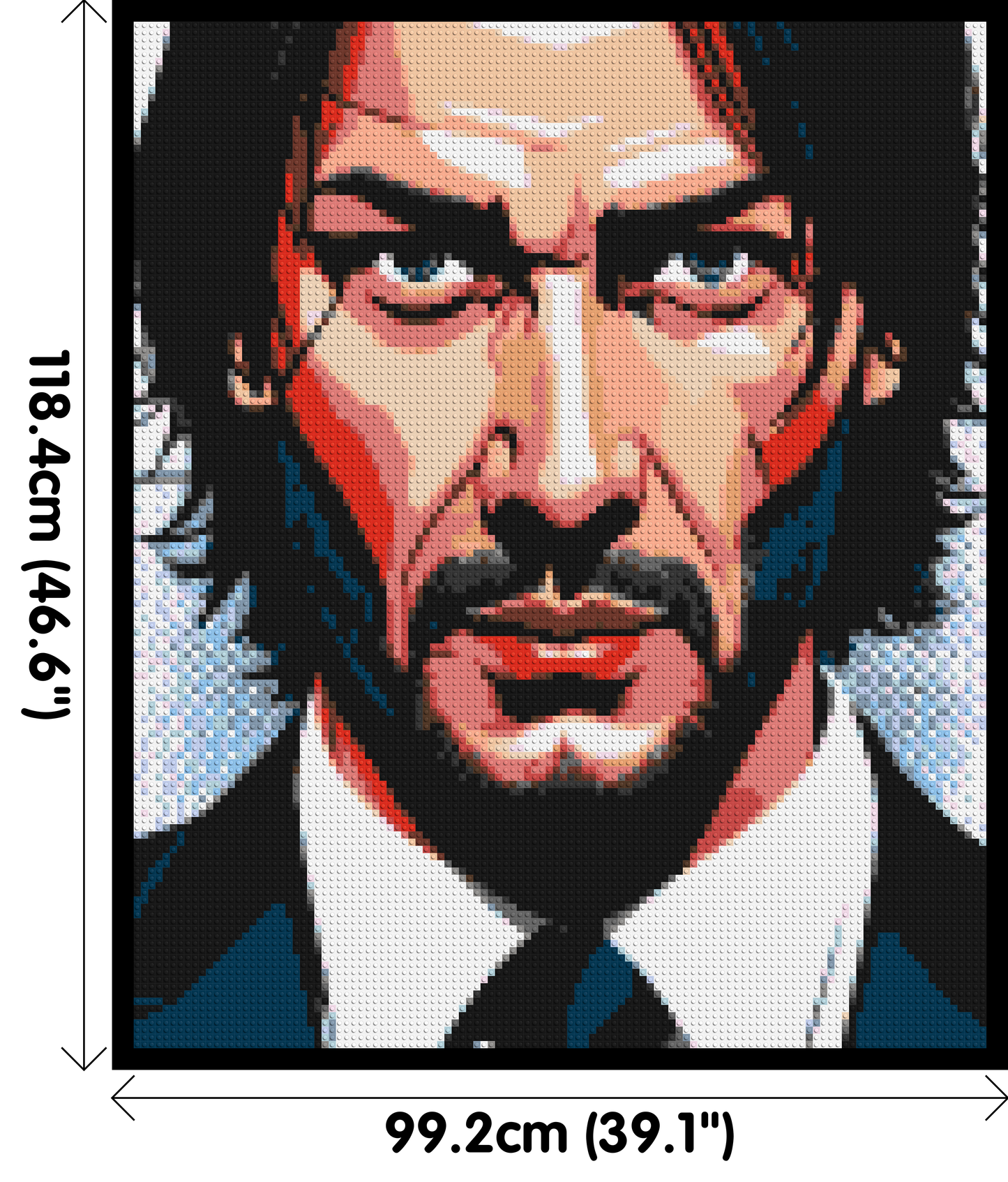 Keanu Reeves as John Wick - Brick Art Mosaic Kit 5x6 large