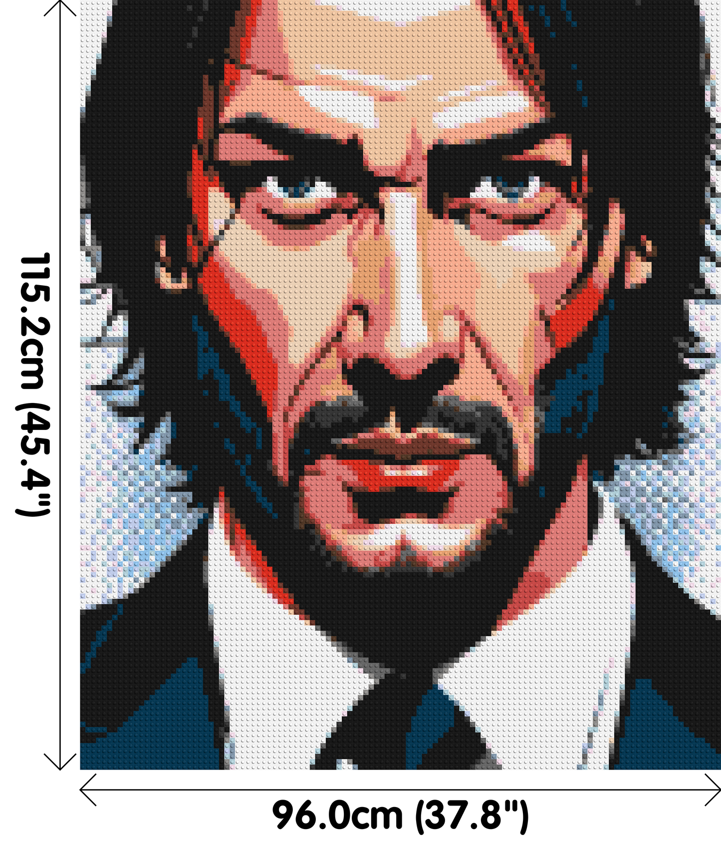 Keanu Reeves as John Wick - Brick Art Mosaic Kit 5x6 large