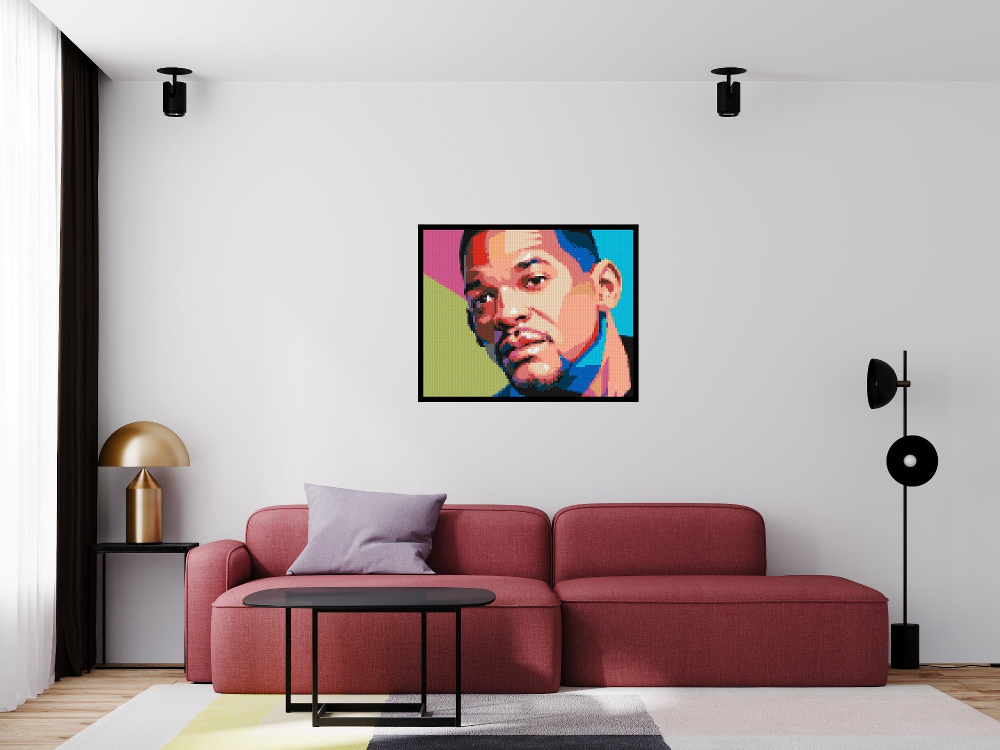 Will Smith - Brick Art Mosaic Kit 5x4 scene with frame