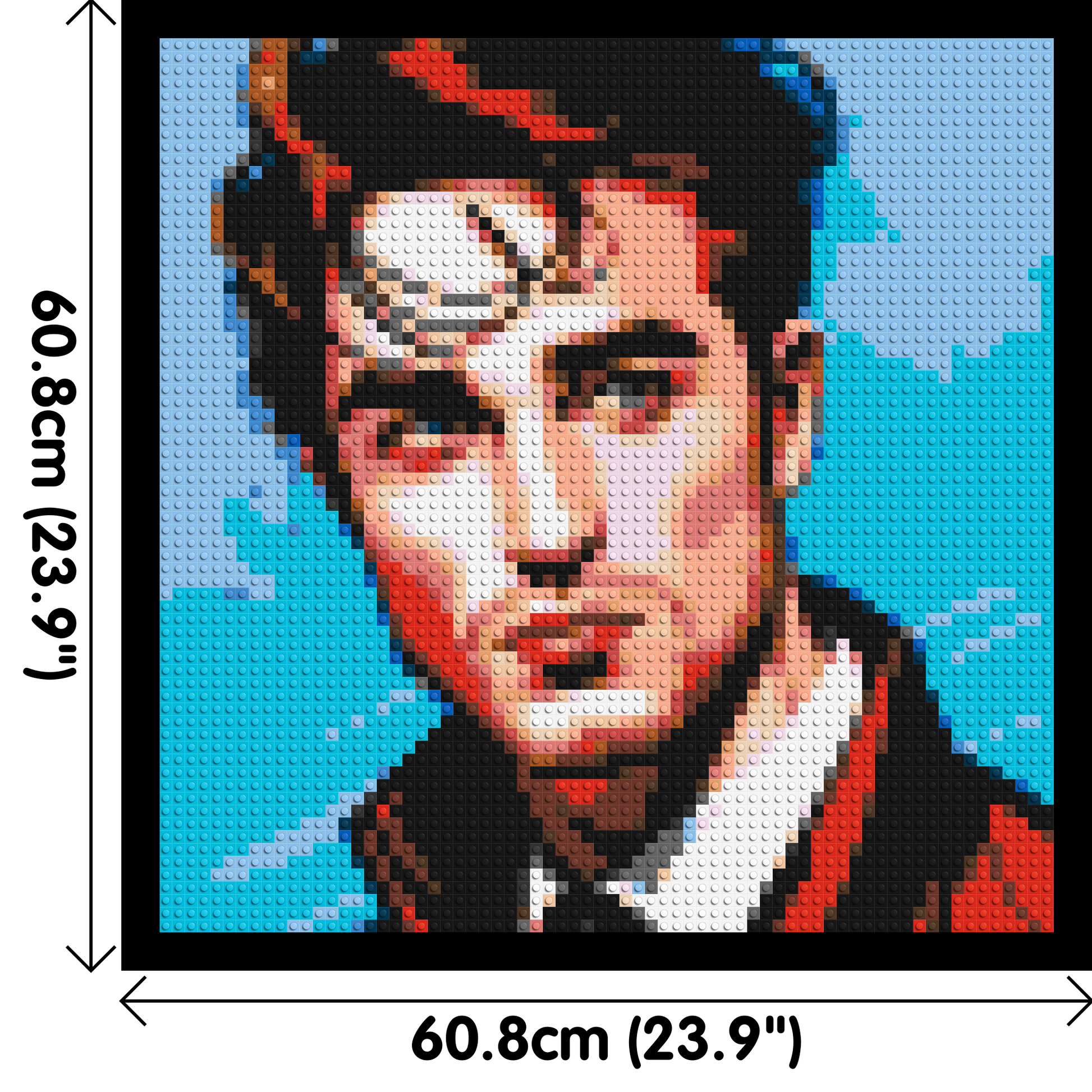 Robert Pattinson - Brick Art Mosaic Kit 3x3 dimensions with frame