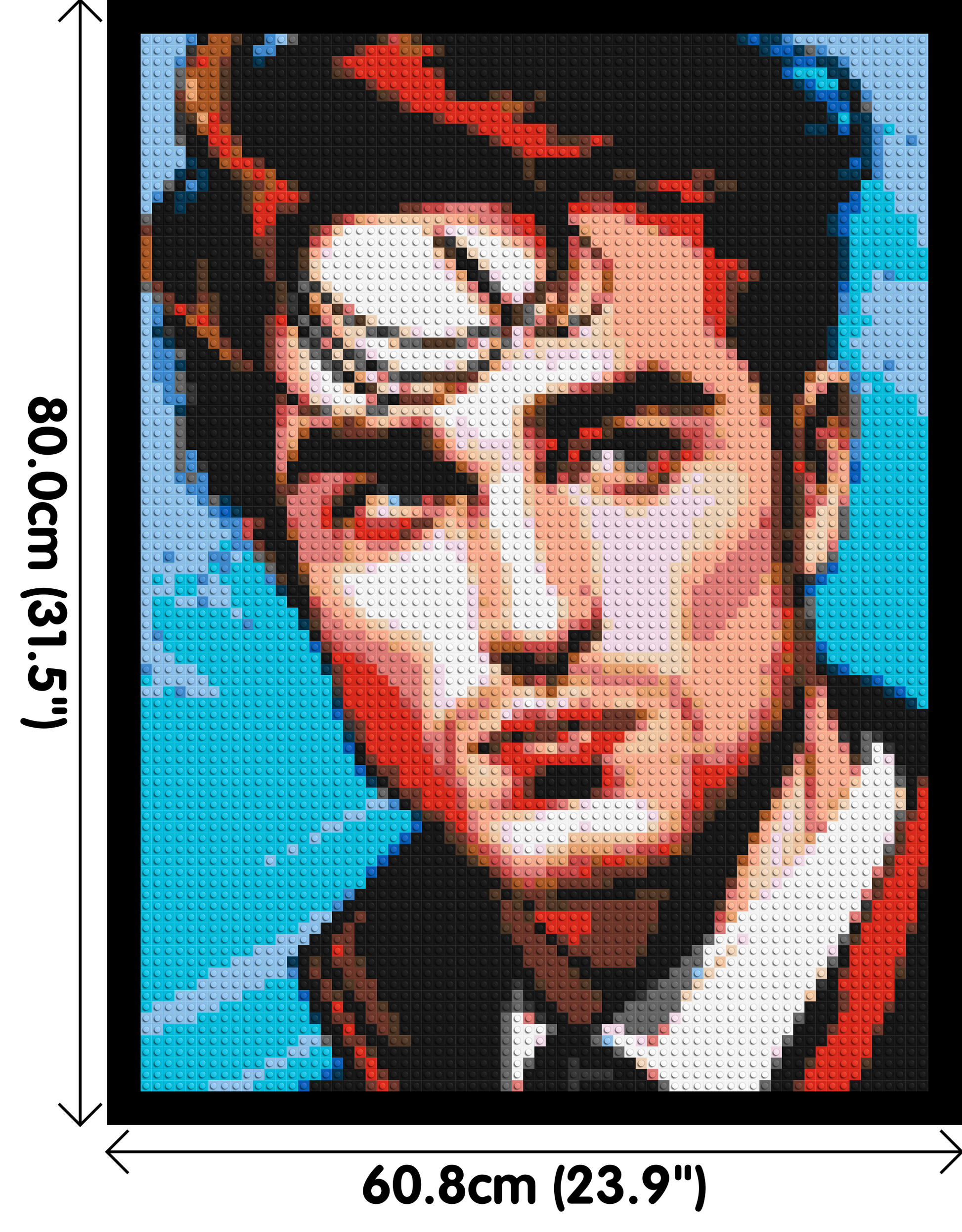 Robert Pattinson - Brick Art Mosaic Kit 3x4 dimensions with frame