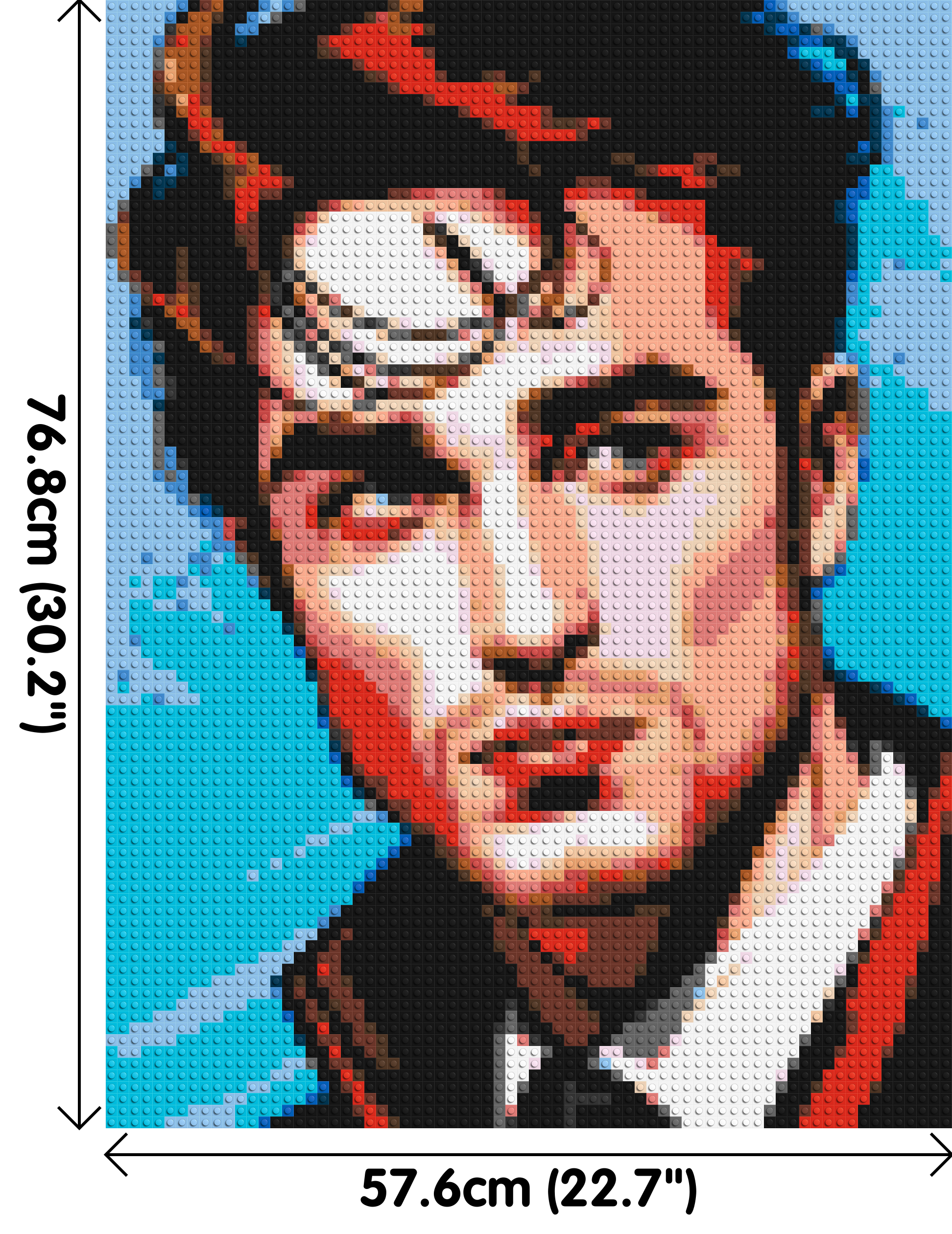 Robert Pattinson - Brick Art Mosaic Kit 3x4 dimensions