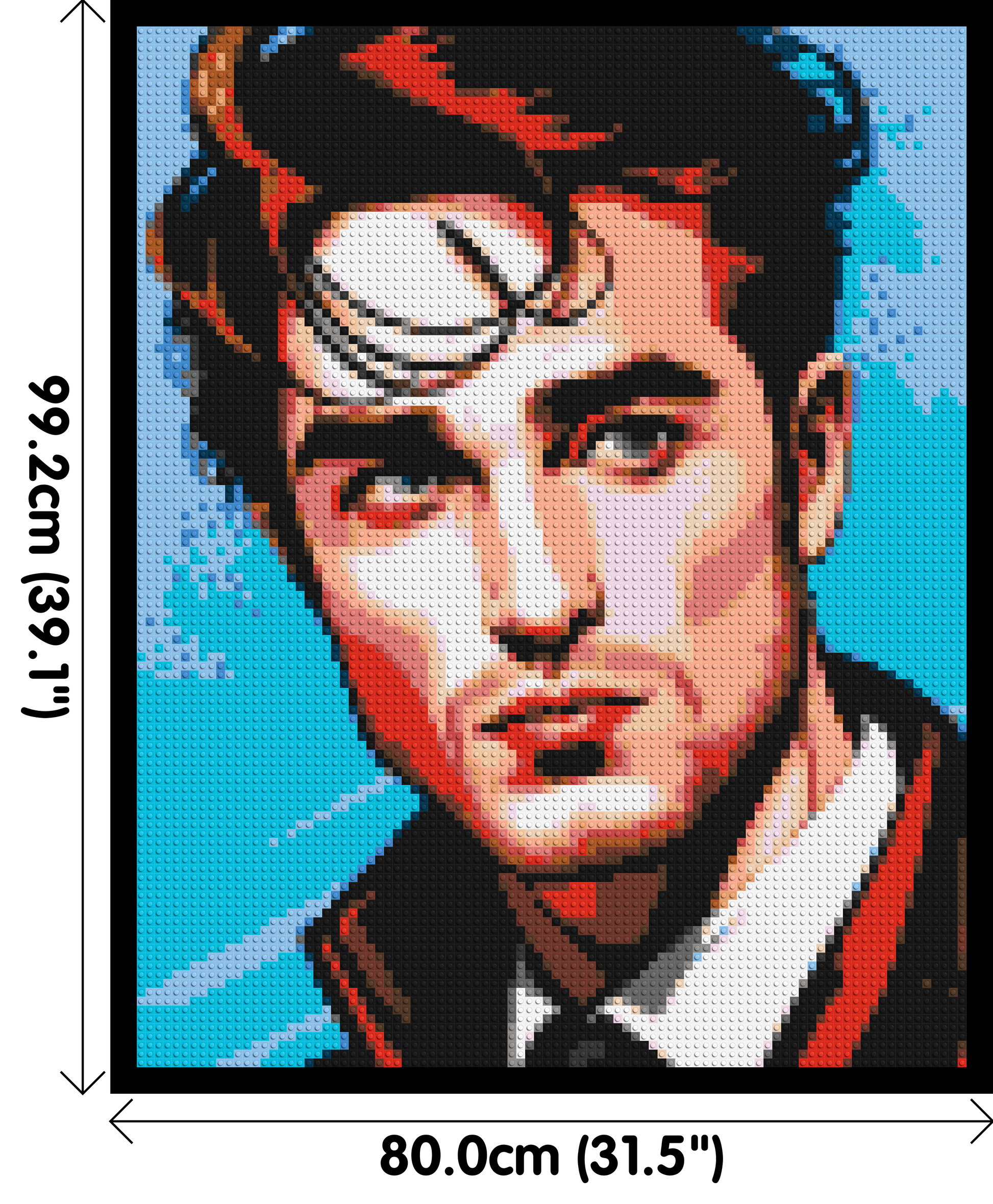 Robert Pattinson - Brick Art Mosaic Kit 4x5 dimensions with frame