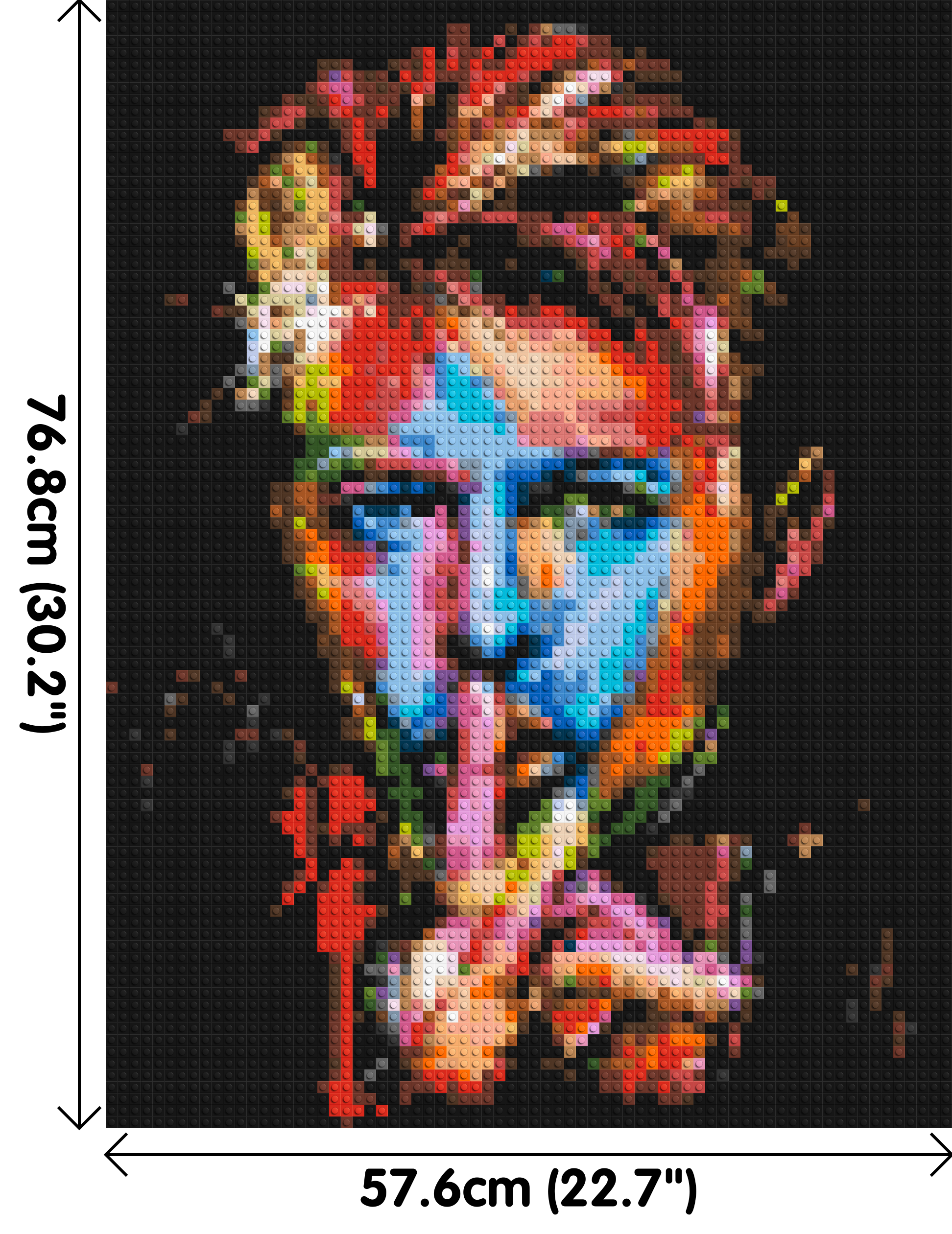 David Bowie - Brick Art Mosaic Kit 3x4 dimensions