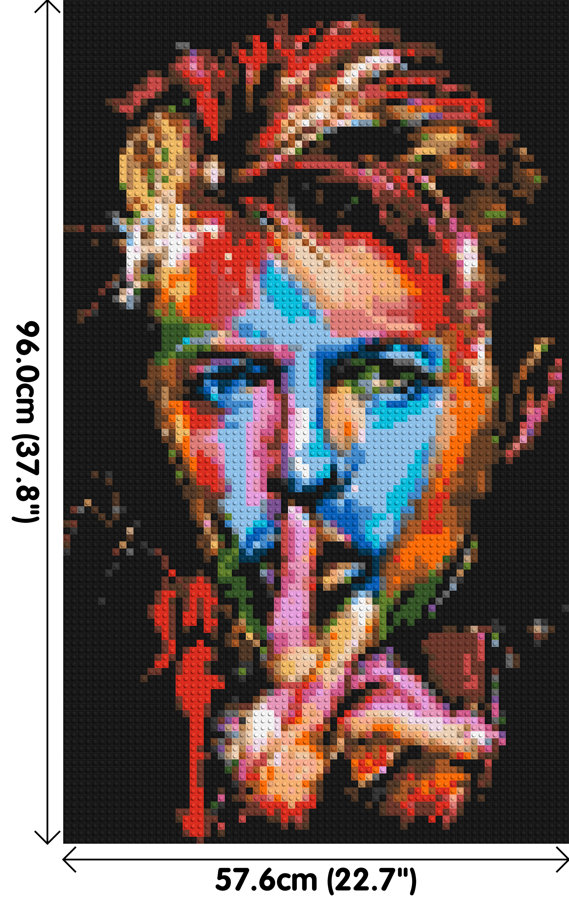 David Bowie - Brick Art Mosaic Kit 3x5 dimensions