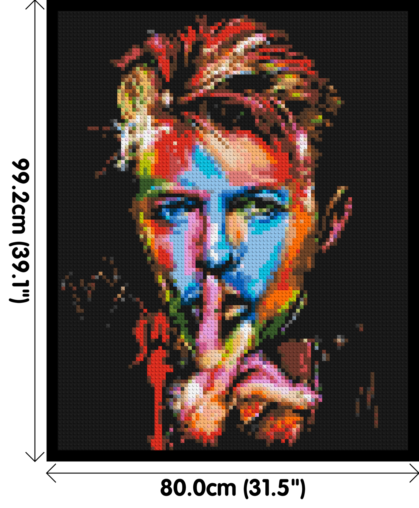 David Bowie - Brick Art Mosaic Kit 4x5 large