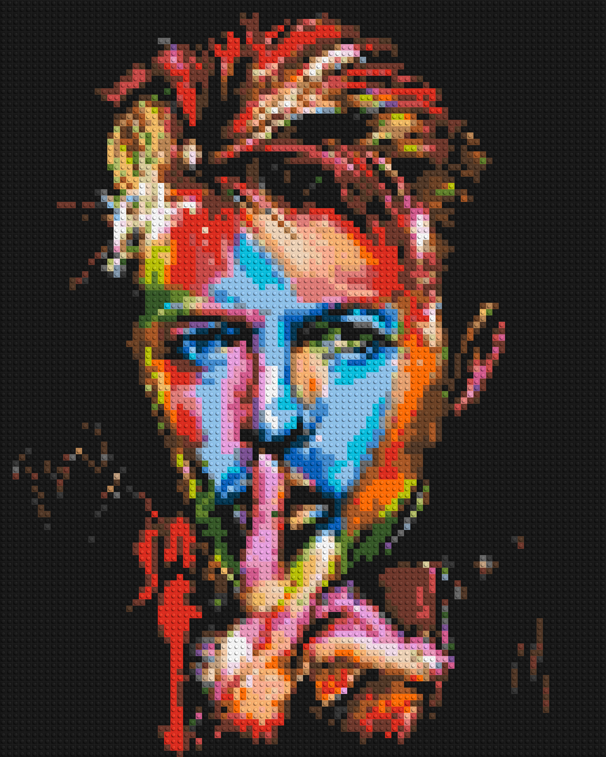 David Bowie - Brick Art Mosaic Kit 4x5 large