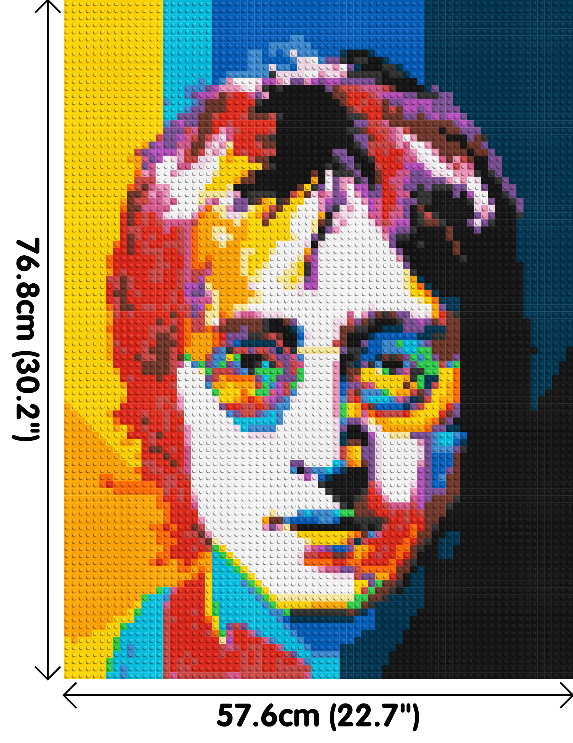 John Lennon - Brick Art Mosaic Kit 3x4 dimensions