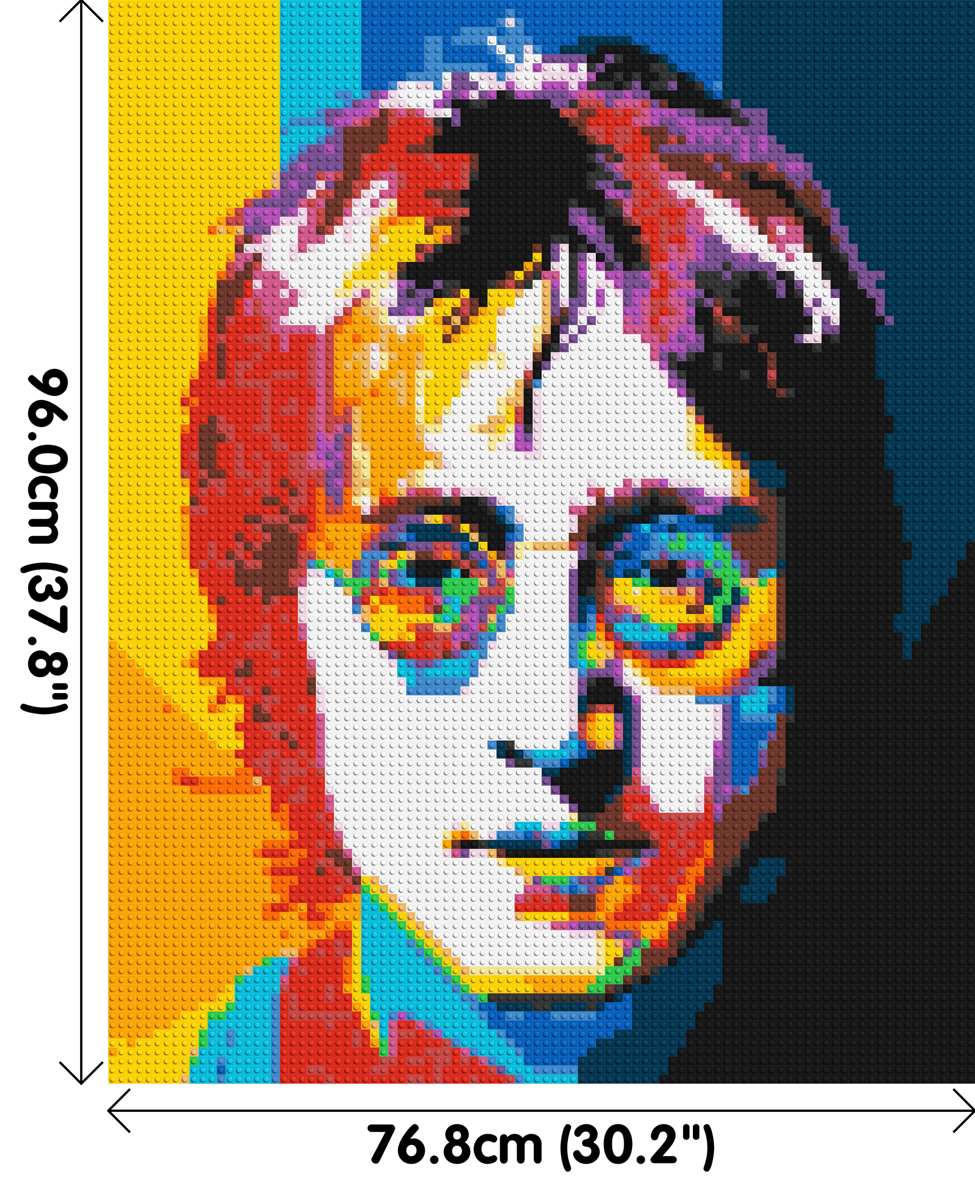 John Lennon - Brick Art Mosaic Kit 4x5 dimensions