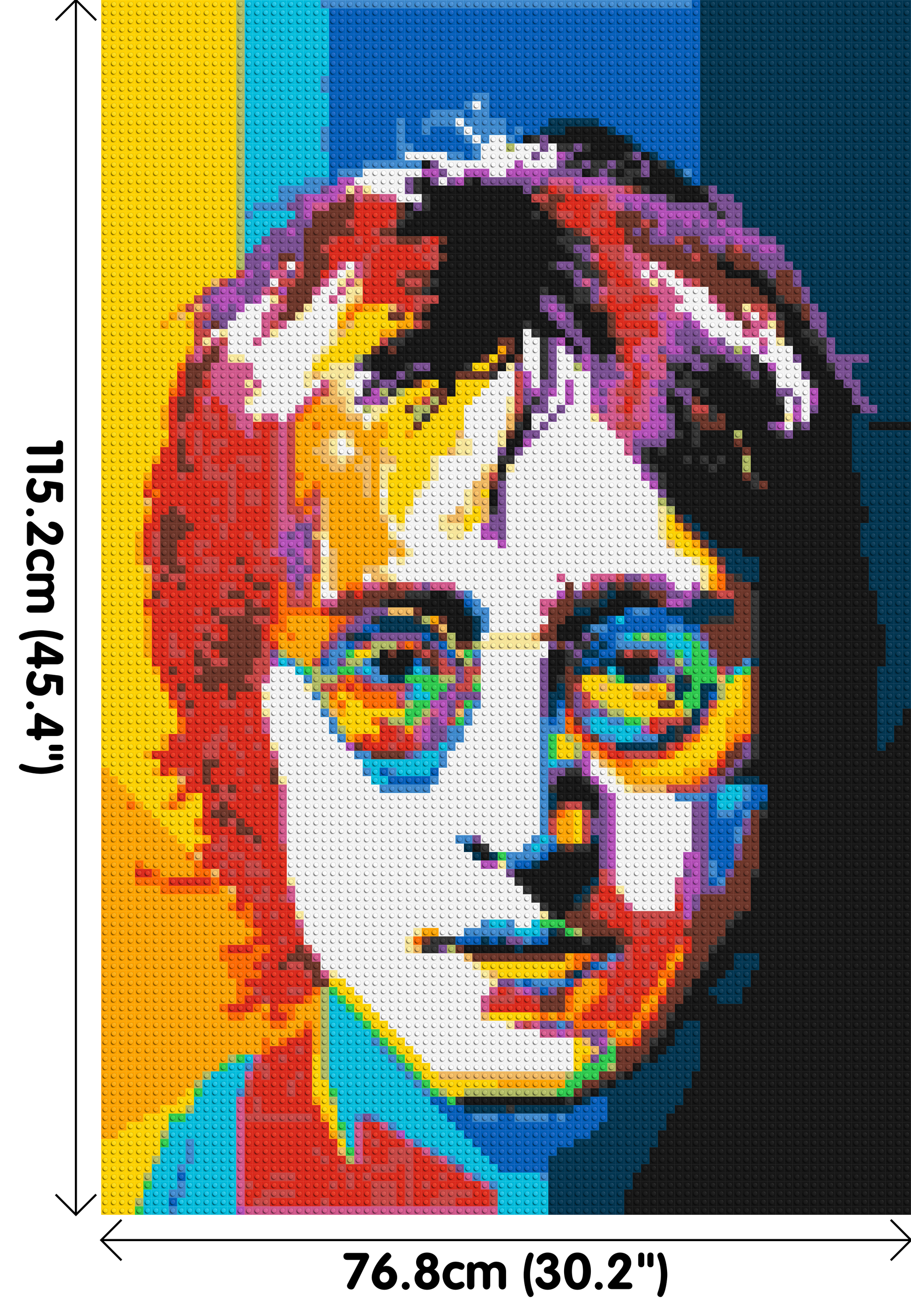 John Lennon - Brick Art Mosaic Kit 4x6 dimensions