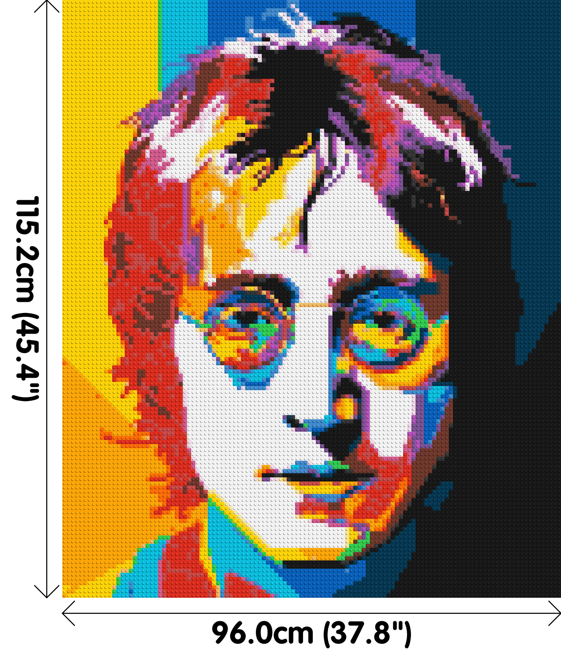 John Lennon - Brick Art Mosaic Kit 5x6 dimensions