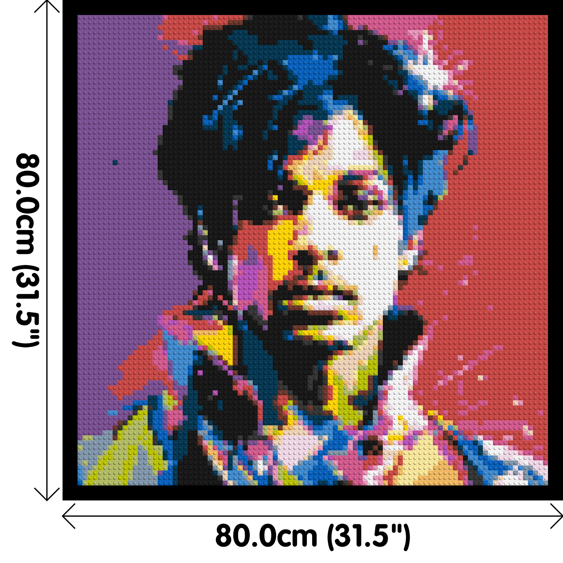 Prince - Brick Art Mosaic Kit 4x4 dimensions with frame