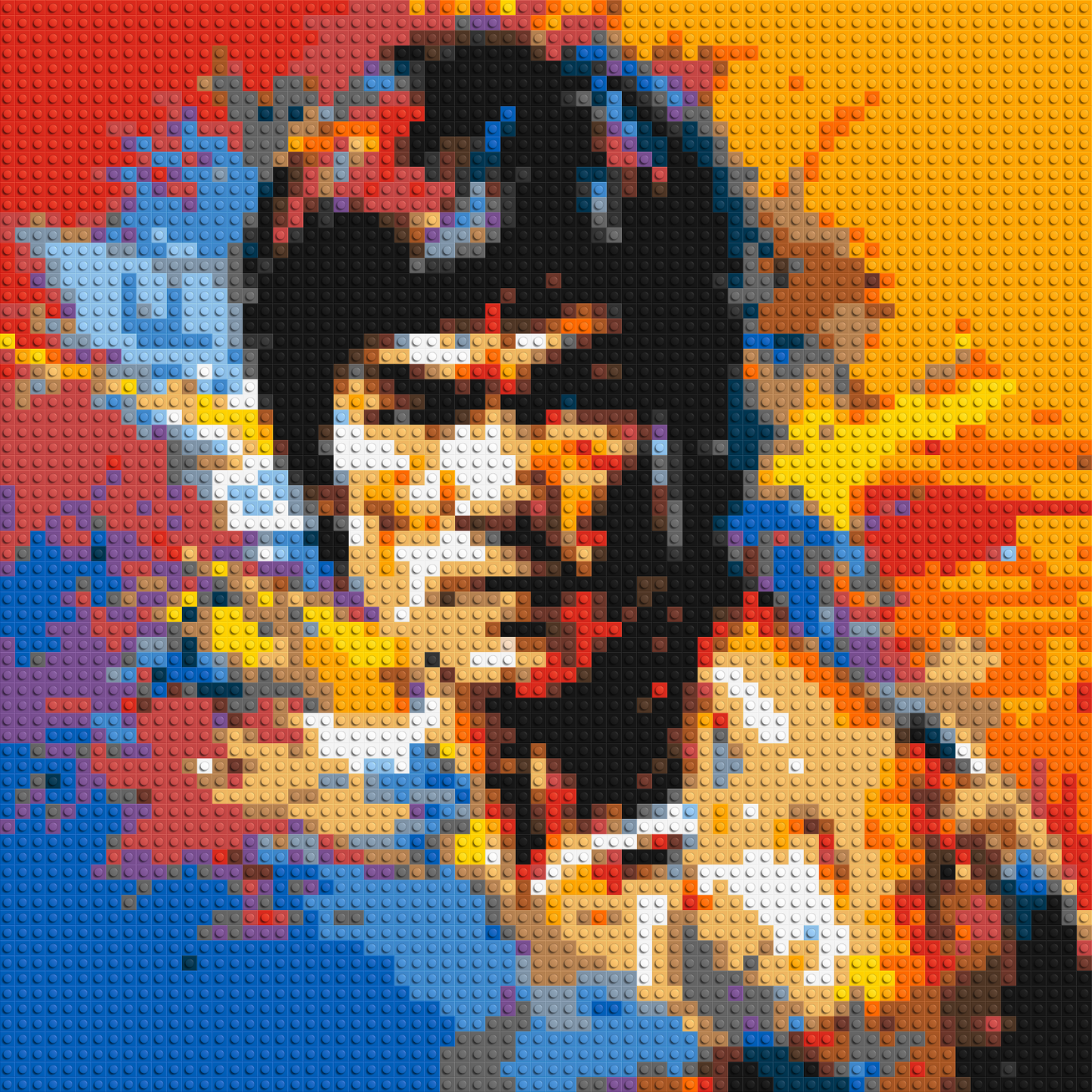 Bruce Lee - Brick Art Mosaic Kit 3x3 large