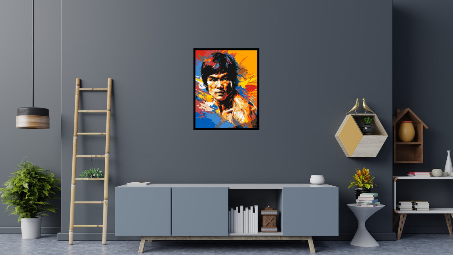 Bruce Lee - Brick Art Mosaic Kit 4x5 large