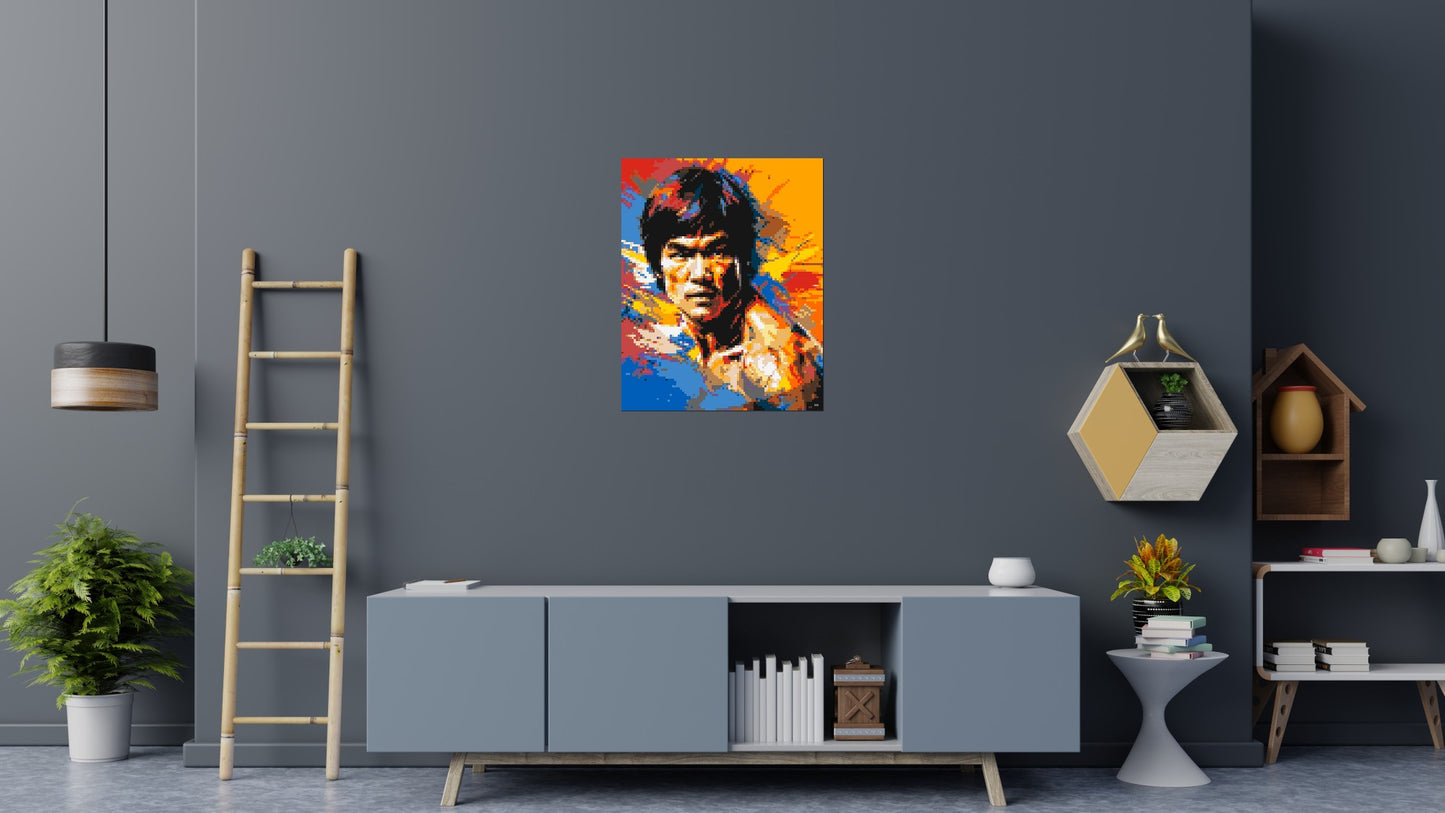 Bruce Lee - Brick Art Mosaic Kit 4x5 large