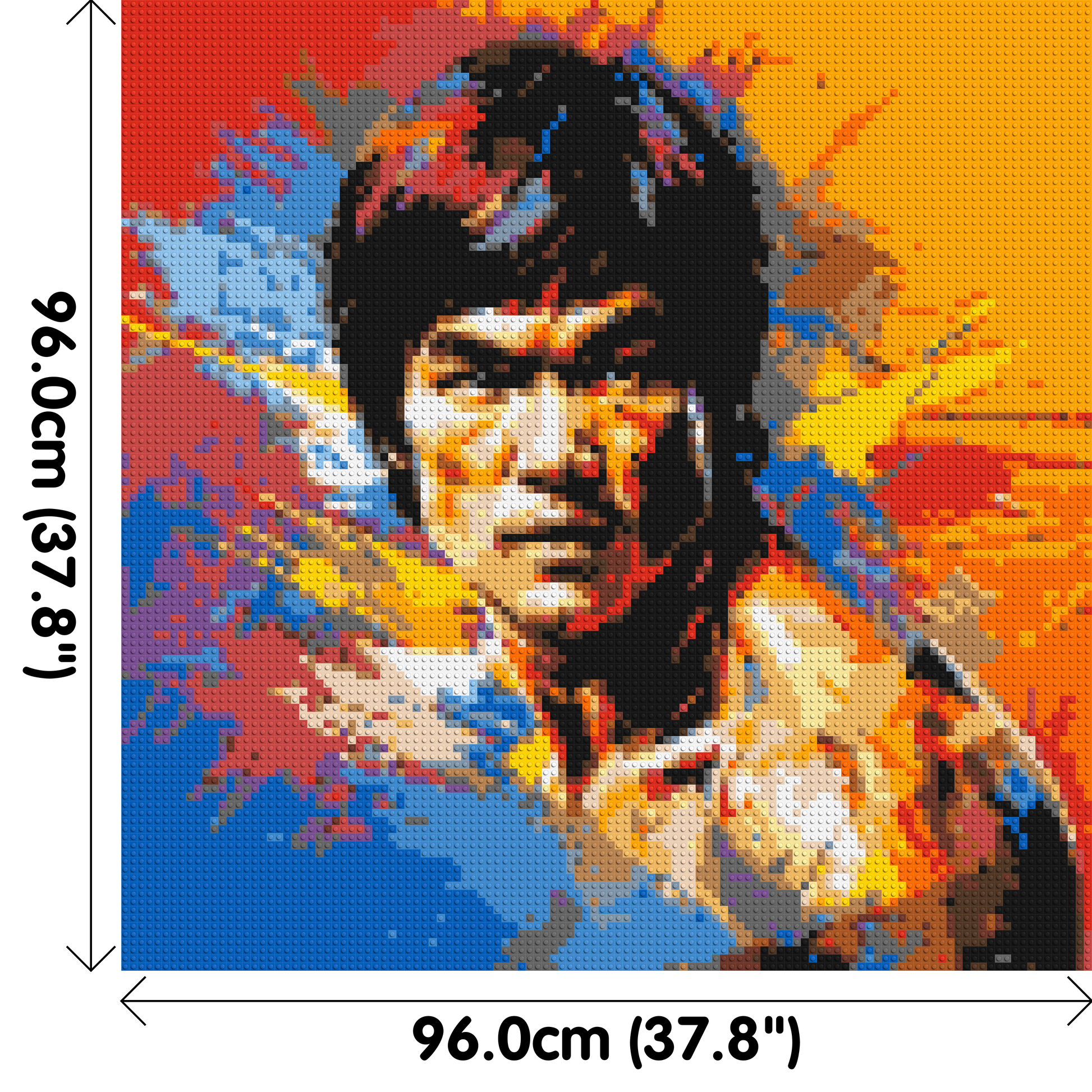 Bruce Lee - Brick Art Mosaic Kit 5x5 dimensions