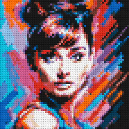 Audrey Hepburn - Brick Art Mosaic Kit 3x3 large