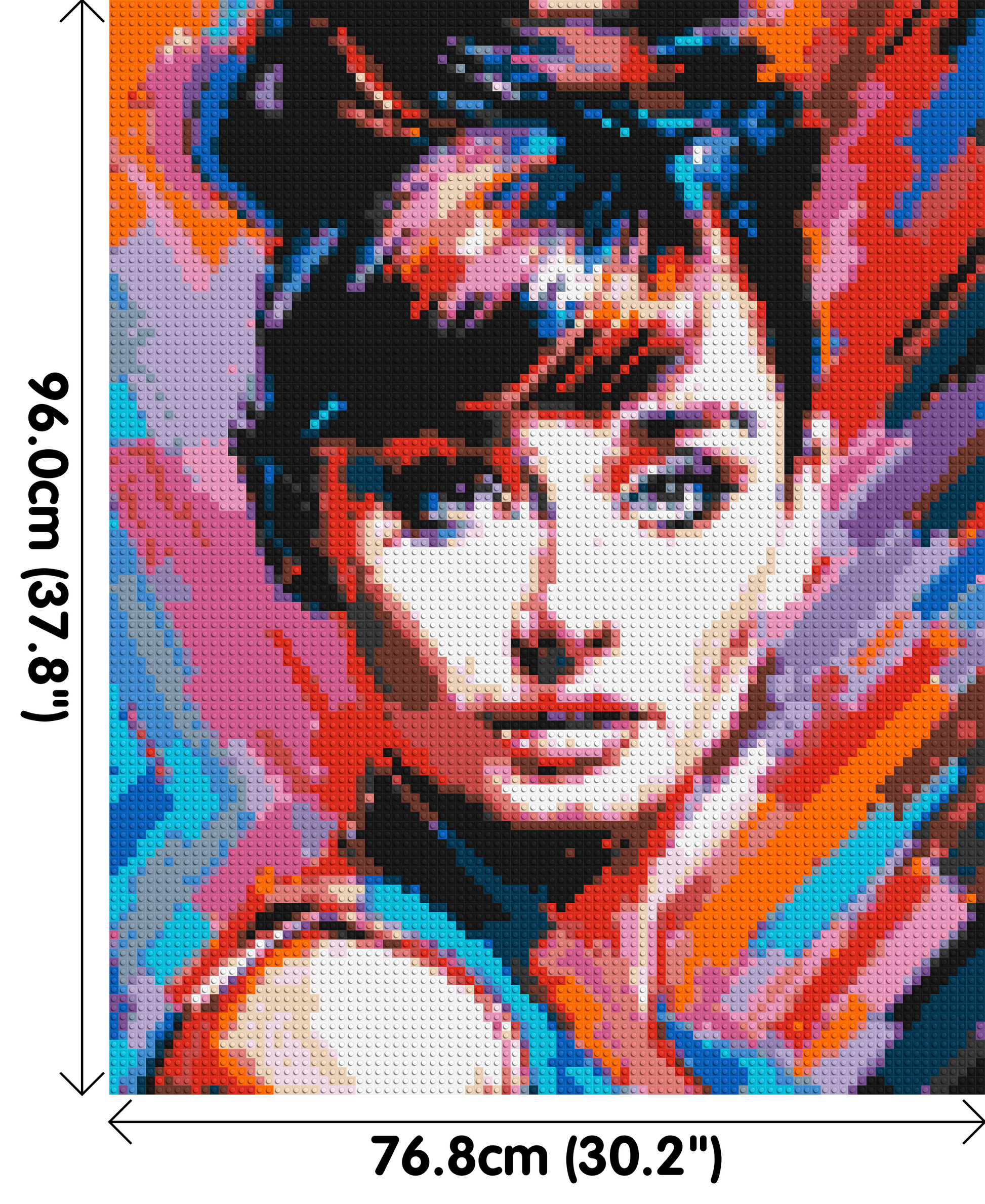 Audrey Hepburn - Brick Art Mosaic Kit 4x5 dimensions