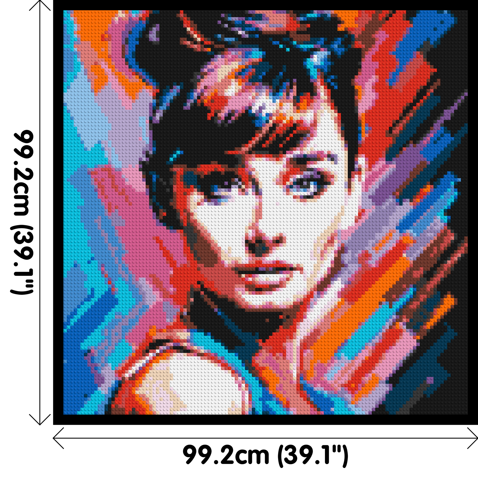 Audrey Hepburn - Brick Art Mosaic Kit 5x5 dimensions with frame