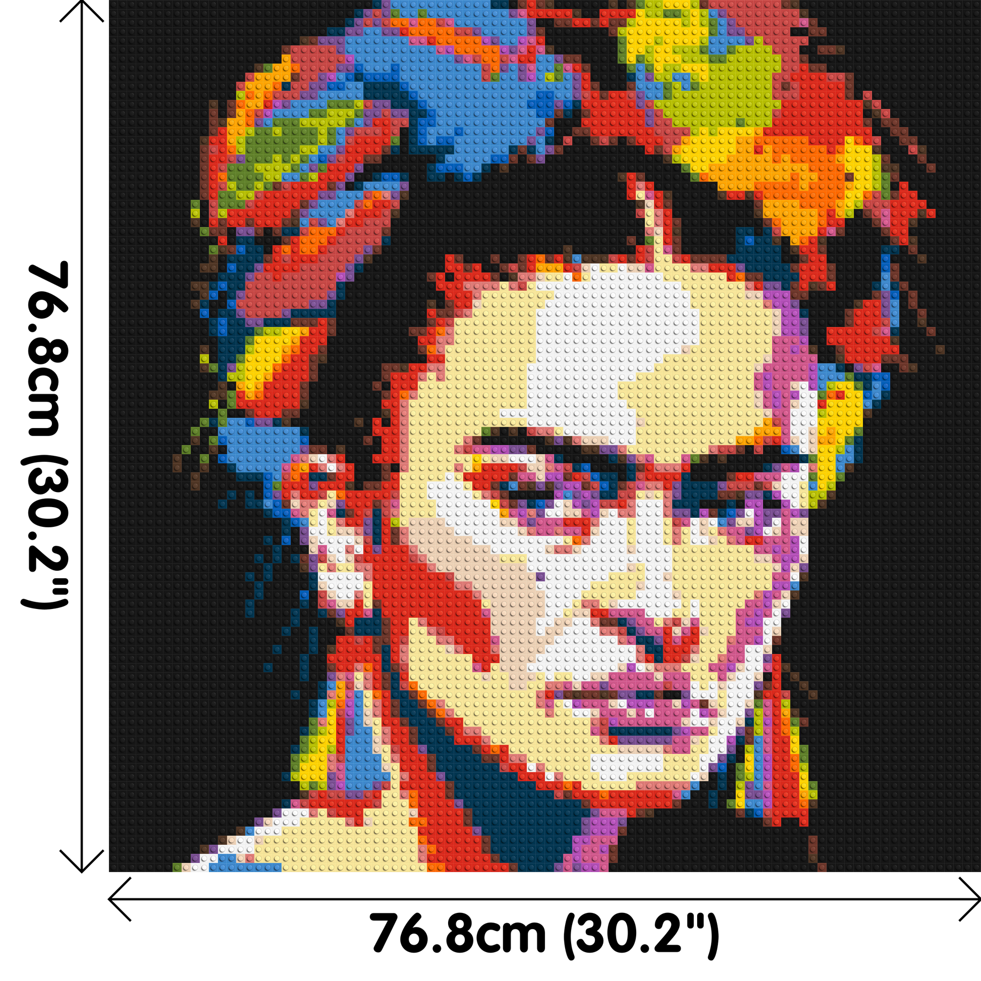 Frida Kahlo - Brick Art Mosaic Kit 4x4 dimensions