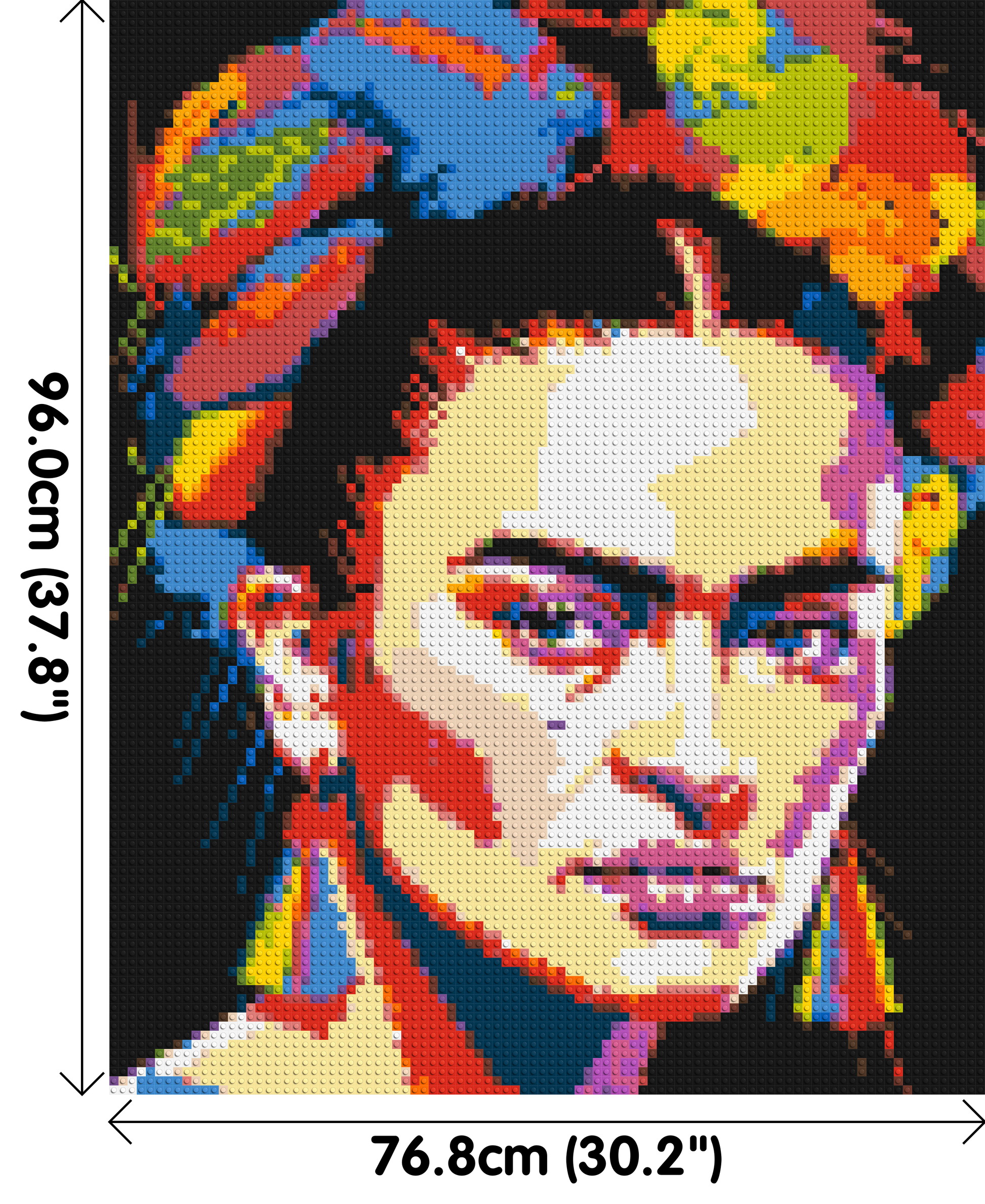 Frida Kahlo - Brick Art Mosaic Kit 4x5 dimensions