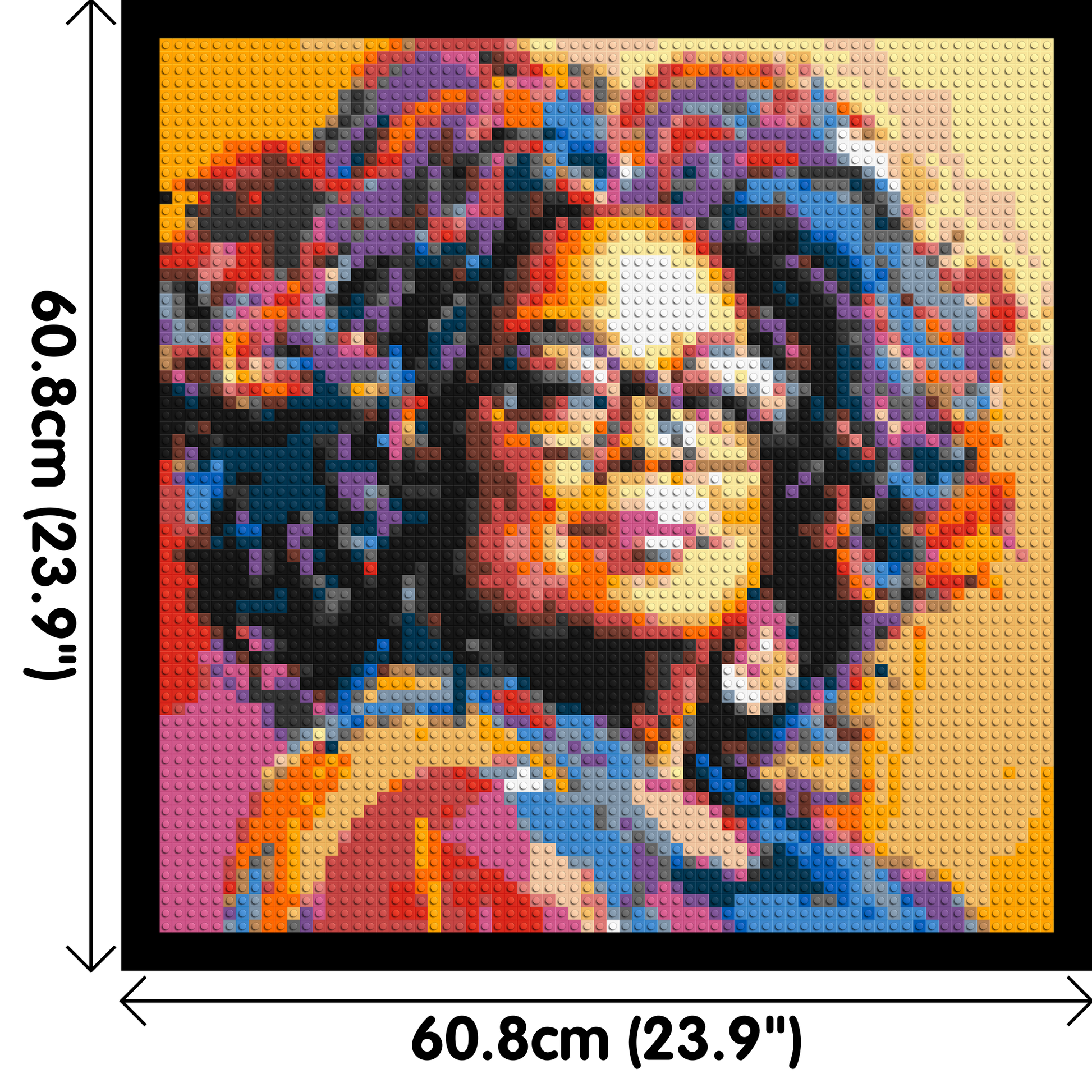 Oprah Winfrey - Brick Art Mosaic Kit 3x3 dimensions with frame