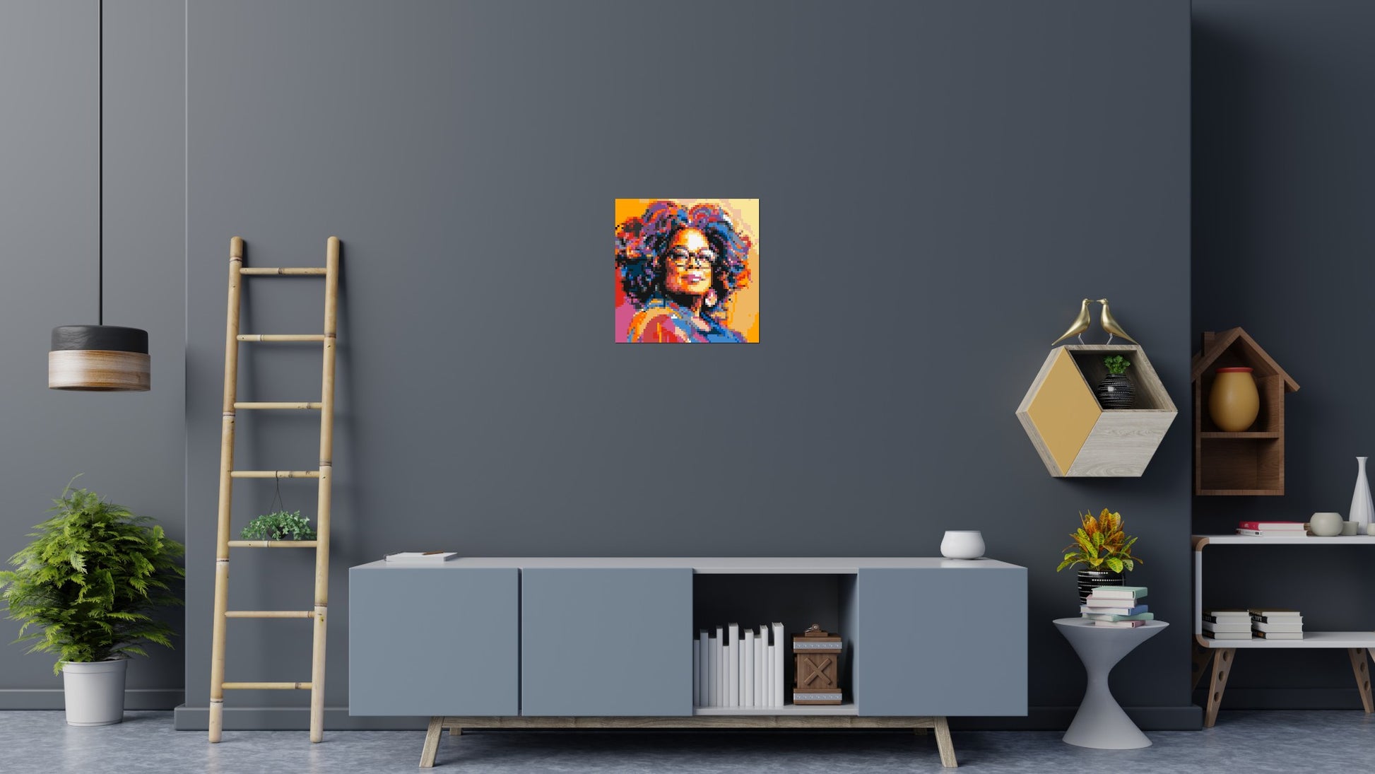 Oprah Winfrey - Brick Art Mosaic Kit 3x3 scene