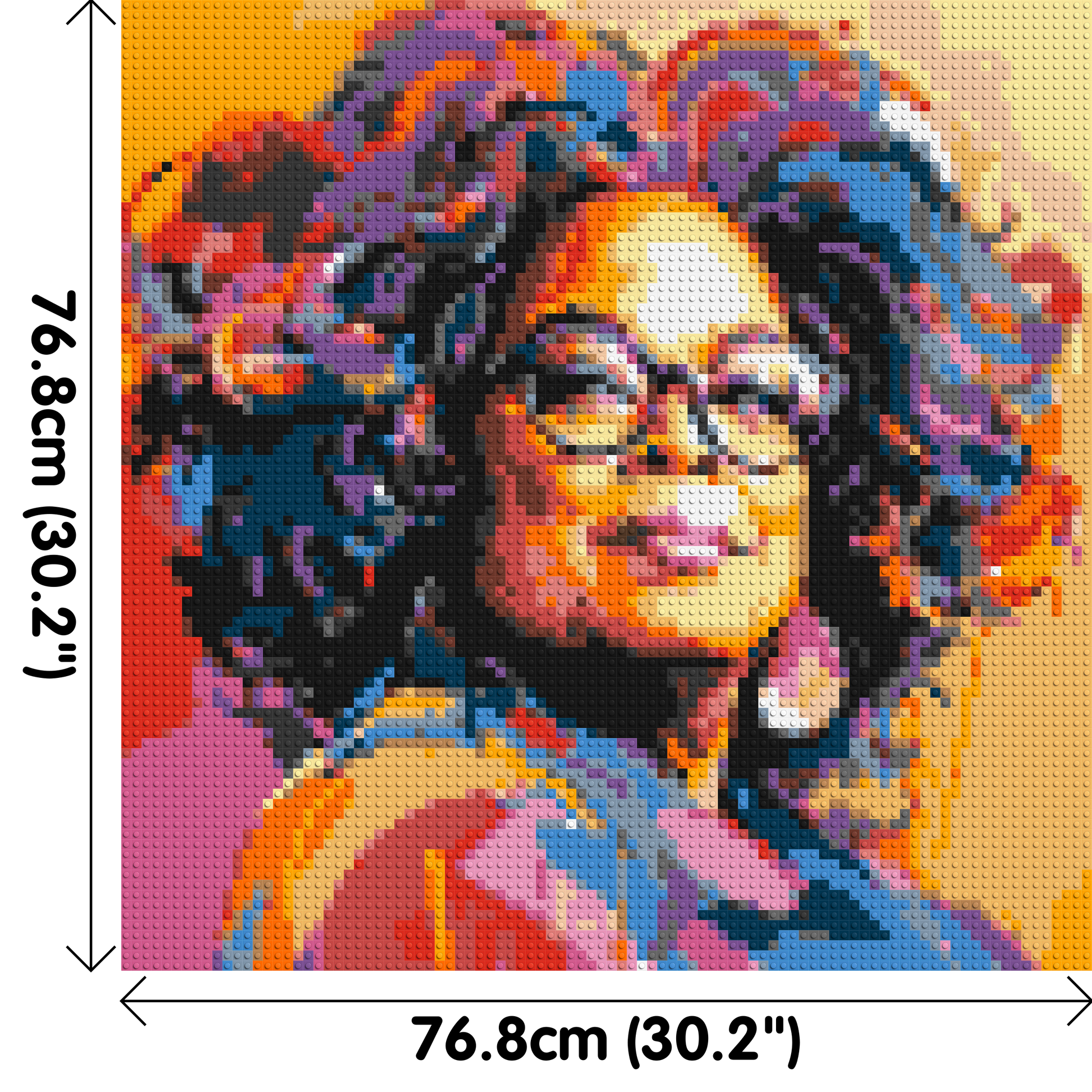 Oprah Winfrey - Brick Art Mosaic Kit 4x4 dimensions