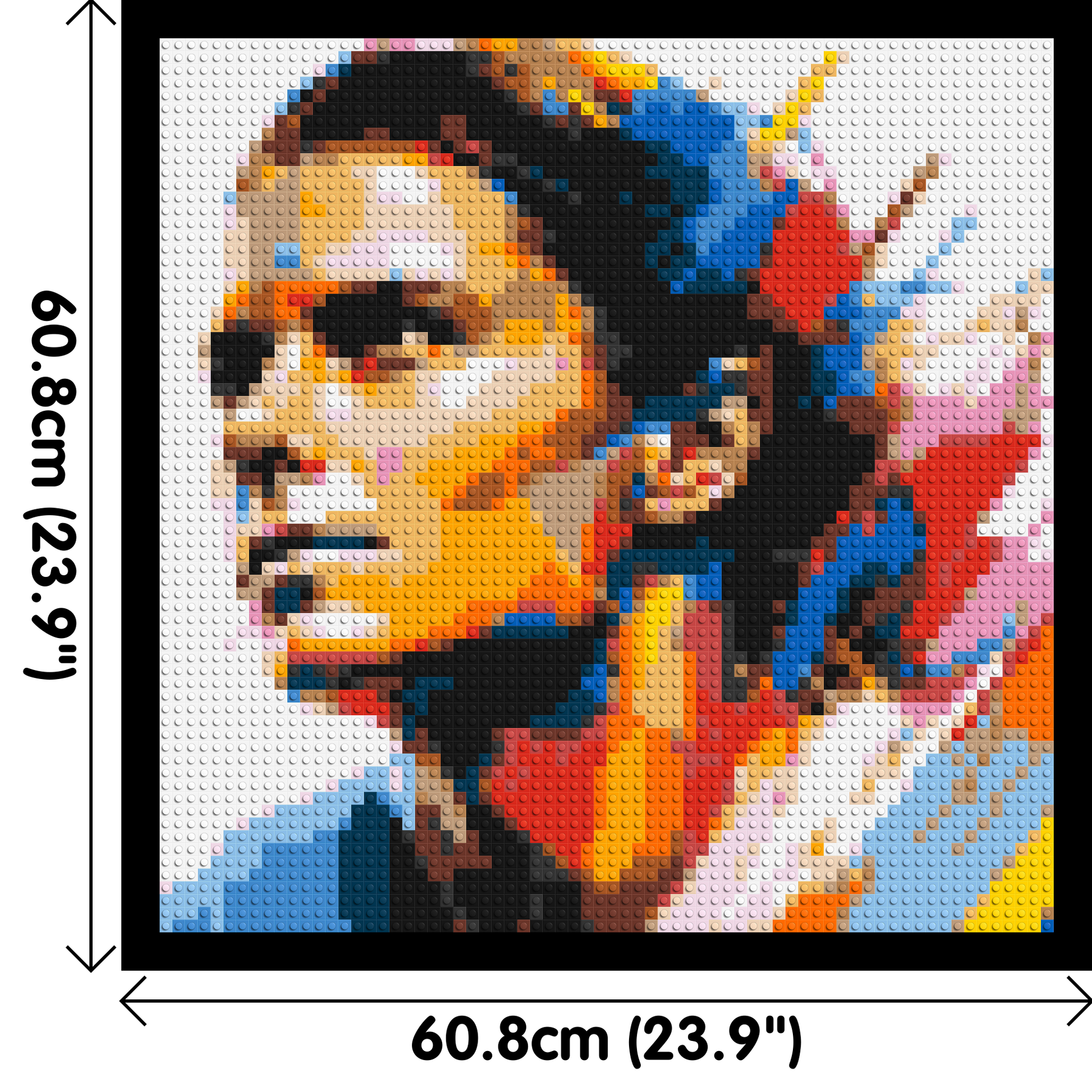 Mia Hamm - Brick Art Mosaic Kit 3x3 dimensions with frame