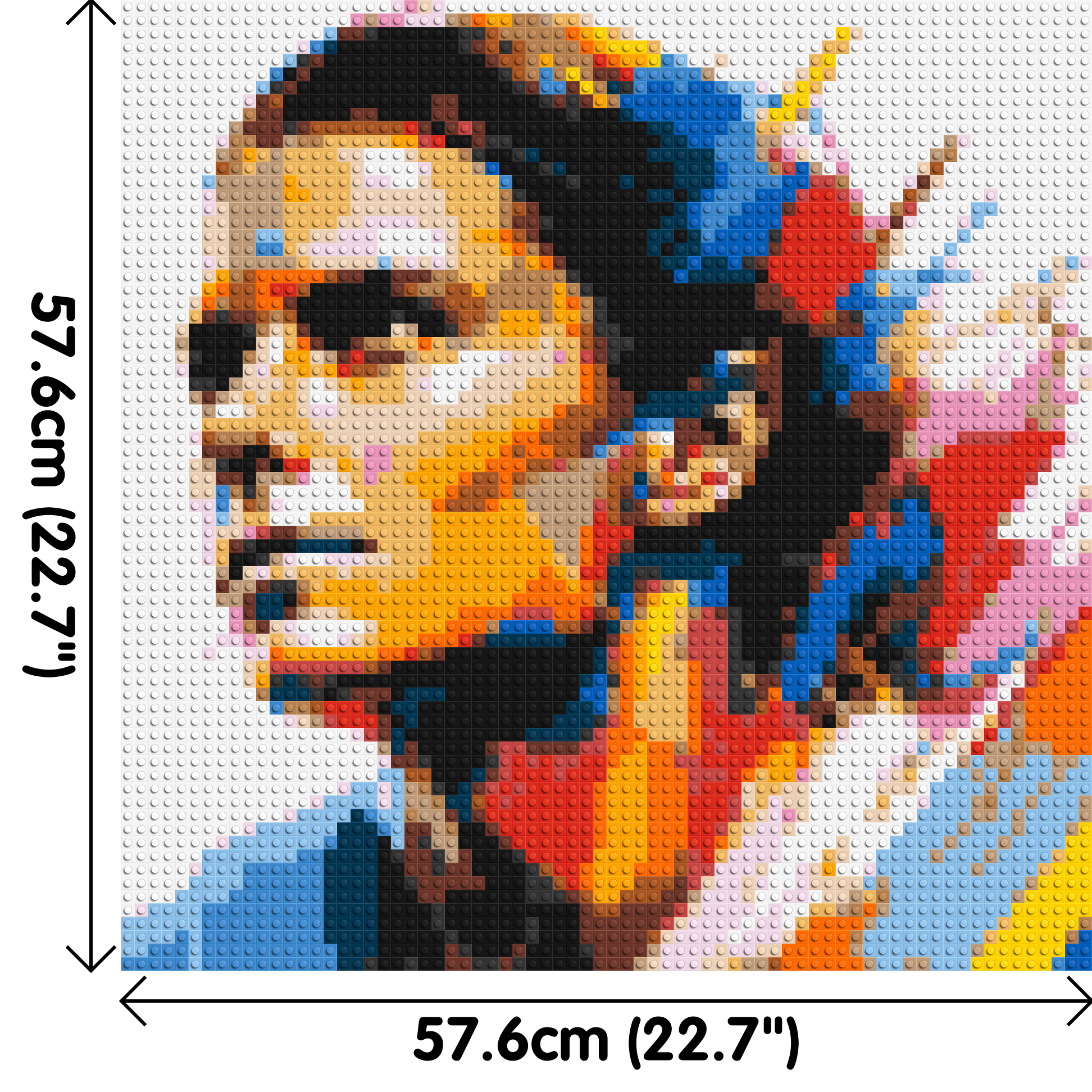 Mia Hamm - Brick Art Mosaic Kit 3x3 dimensions