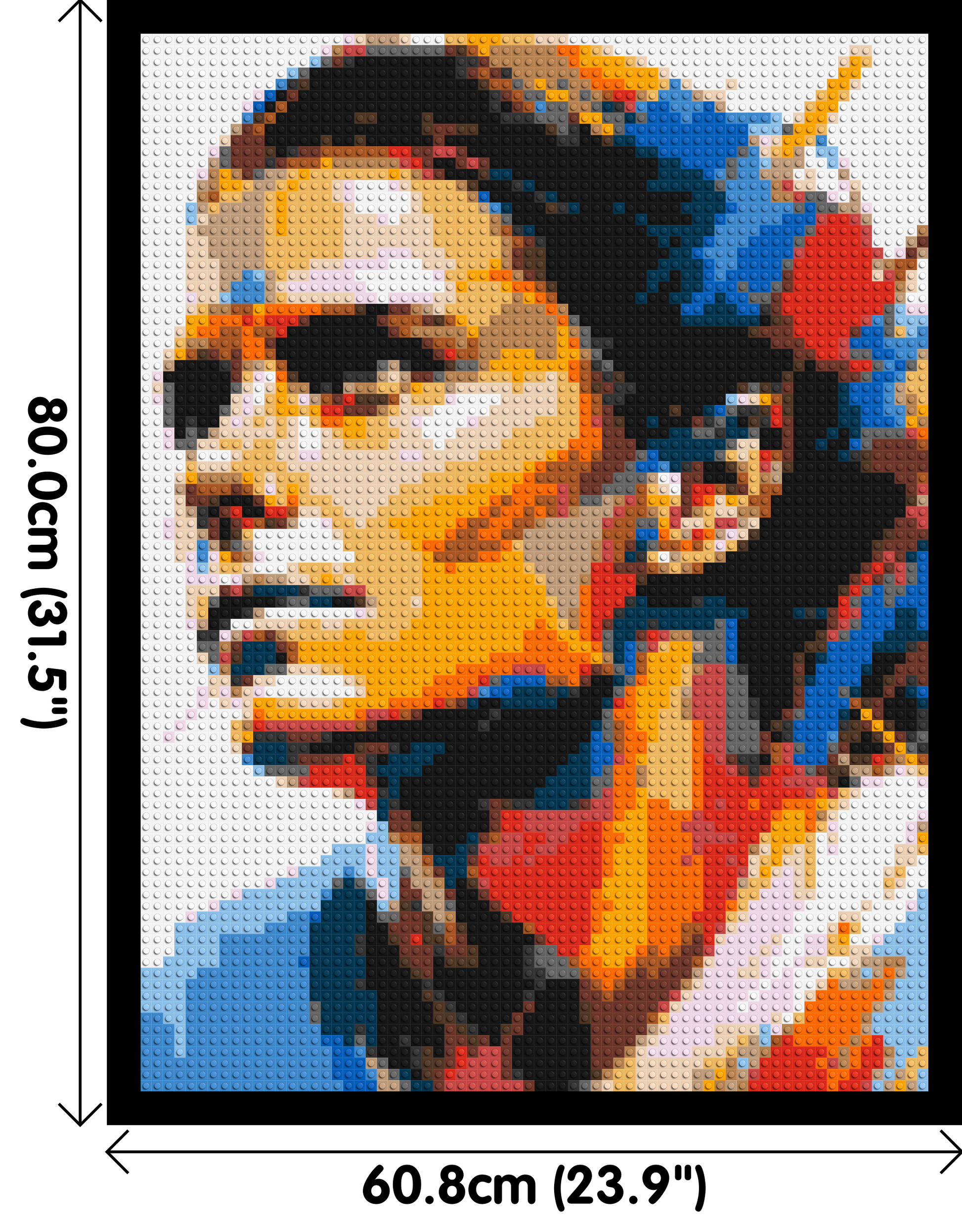 Mia Hamm - Brick Art Mosaic Kit 3x4 dimensions with frame