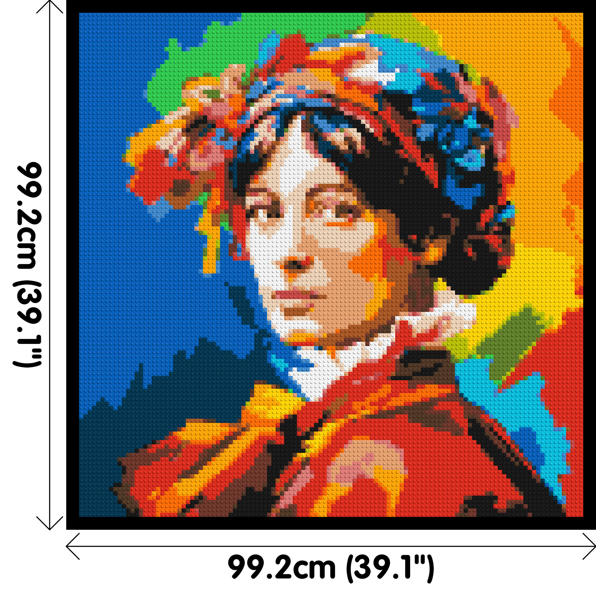 Jane Austen - Brick Art Mosaic Kit 5x5 dimensions with frame