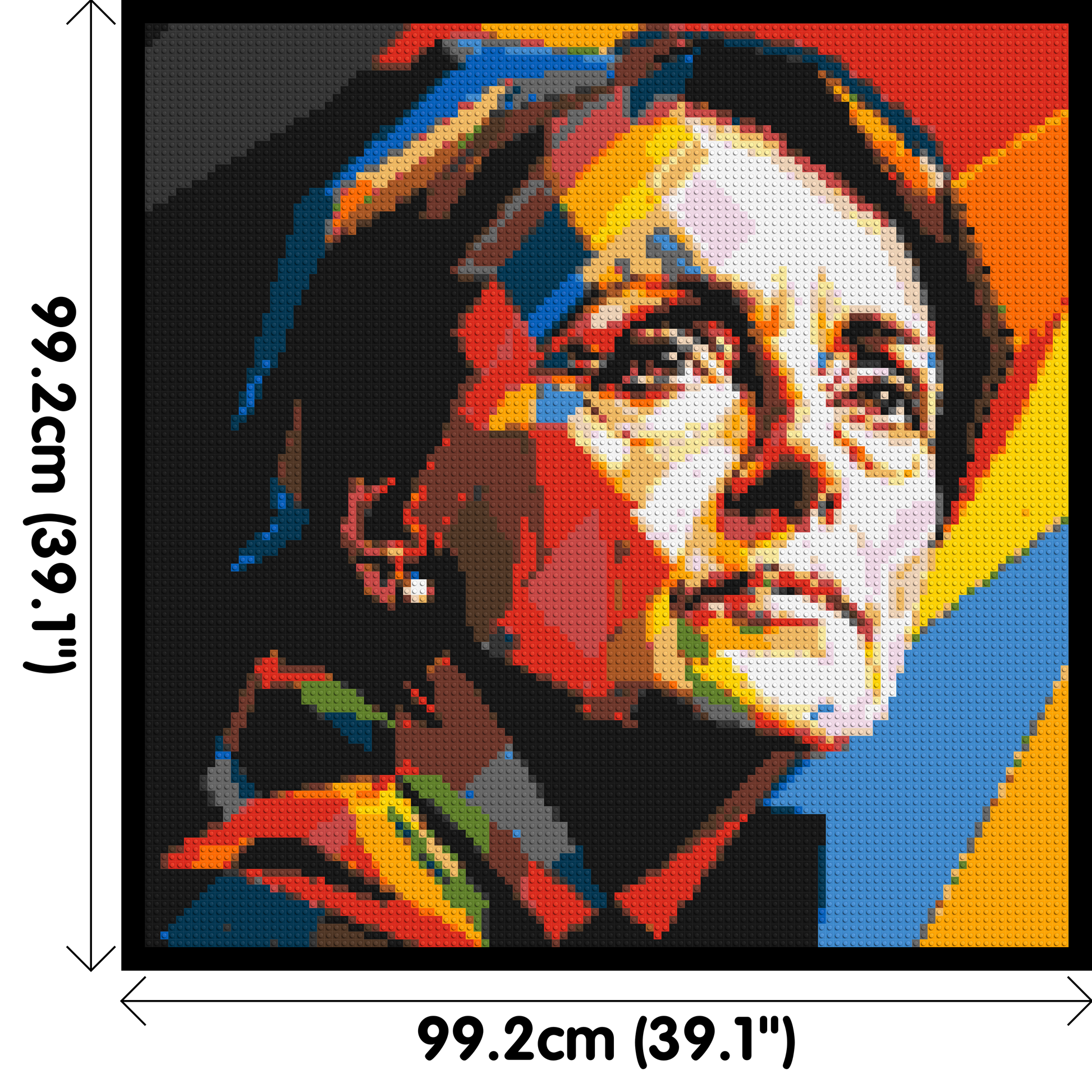 Georgia O'Keeffe - Brick Art Mosaic Kit 5x5 dimensions with frame