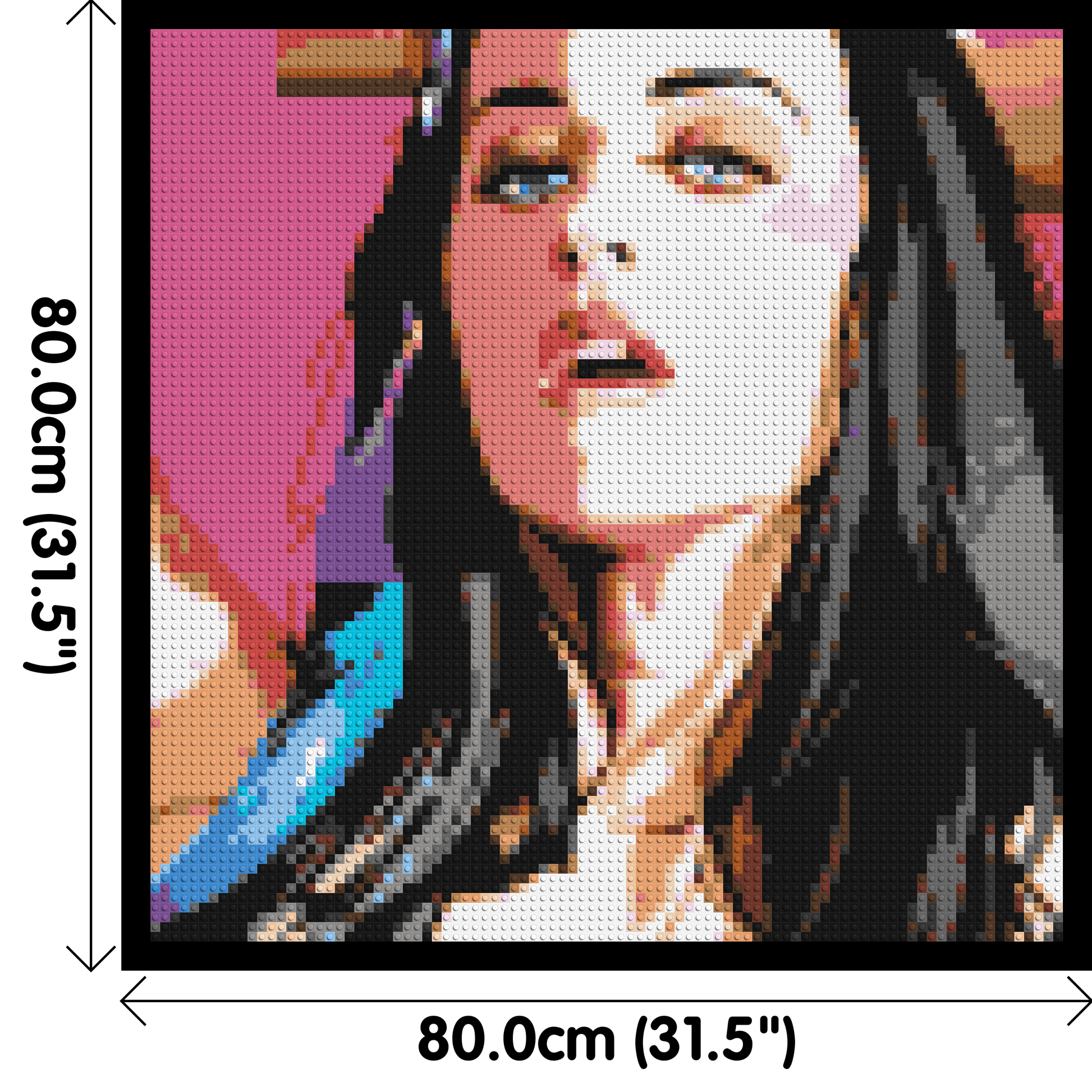 Katy Perry #2 - Brick Art Mosaic Kit 4x4 dimensions with frame