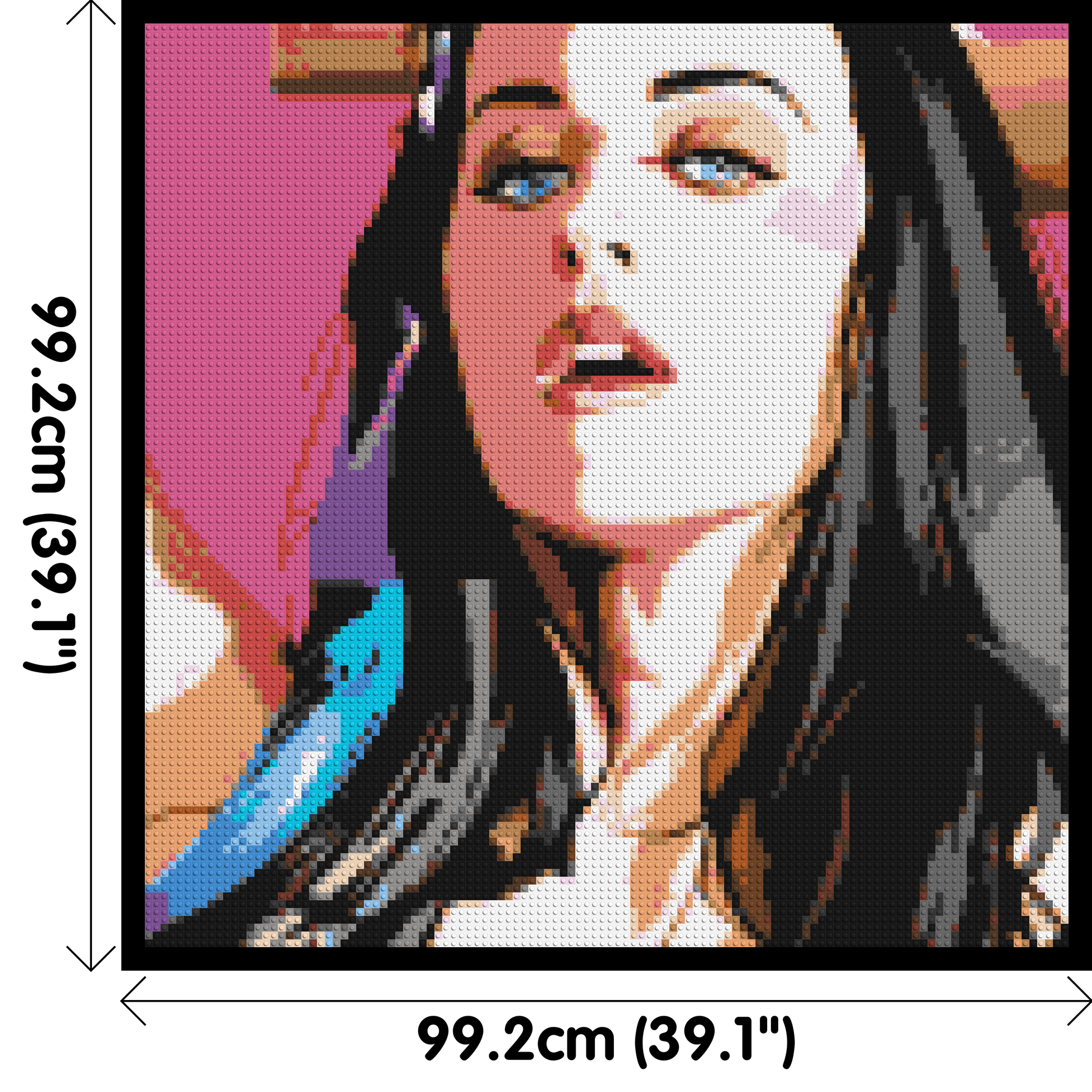 Katy Perry #2 - Brick Art Mosaic Kit 5x5 dimensions with frame