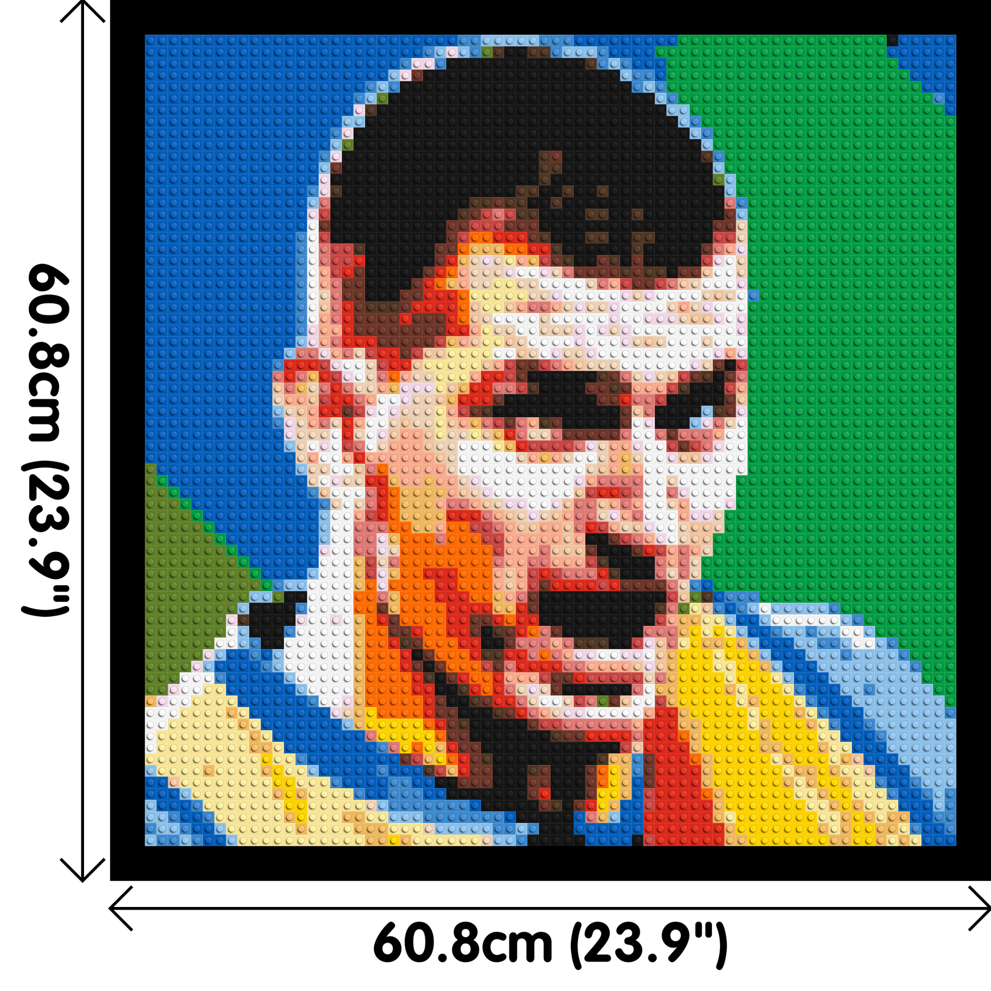 Nikola Jokić - Brick Art Mosaic Kit 3x3 dimensions with frame