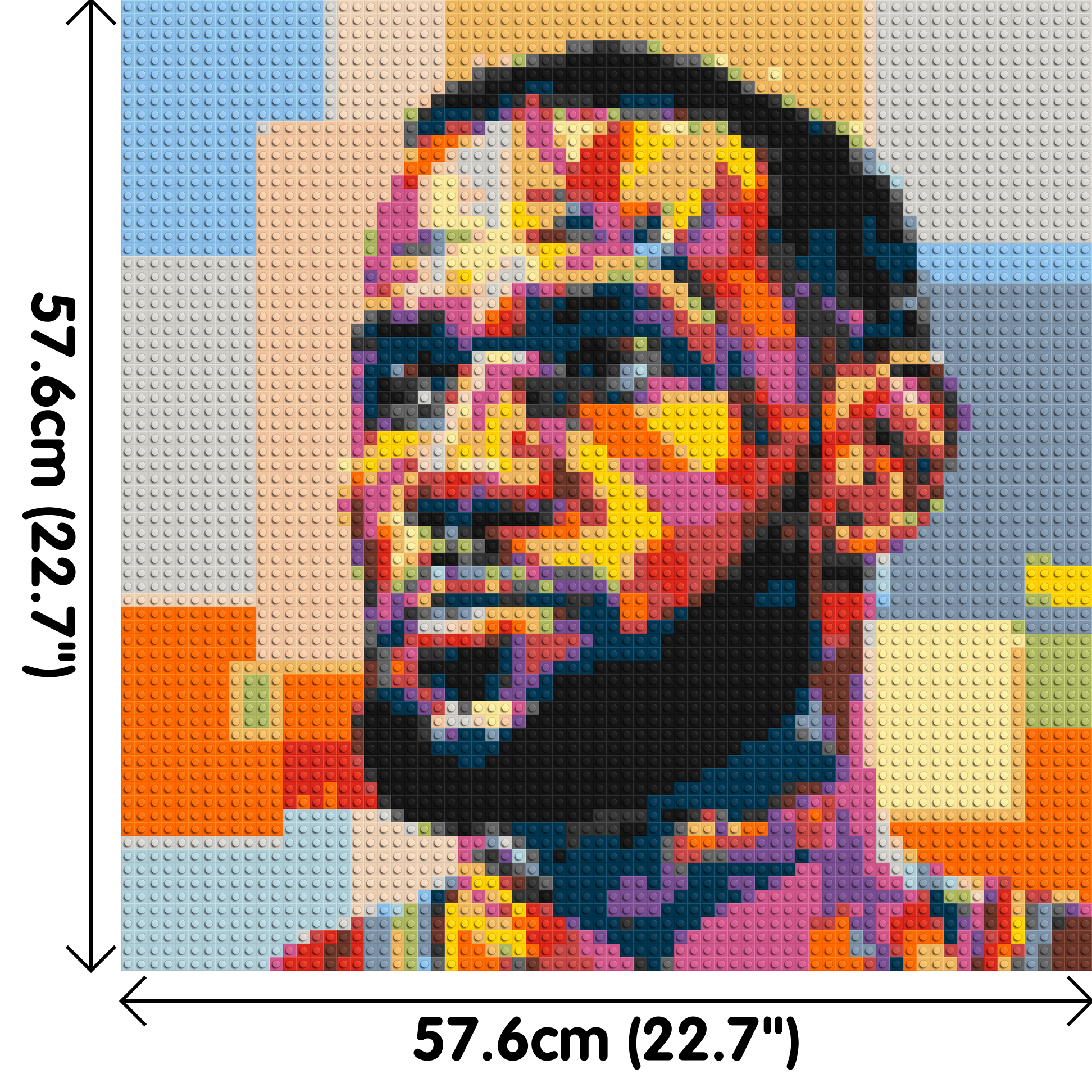 LeBron James - Brick Art Mosaic Kit 3x3 dimensions