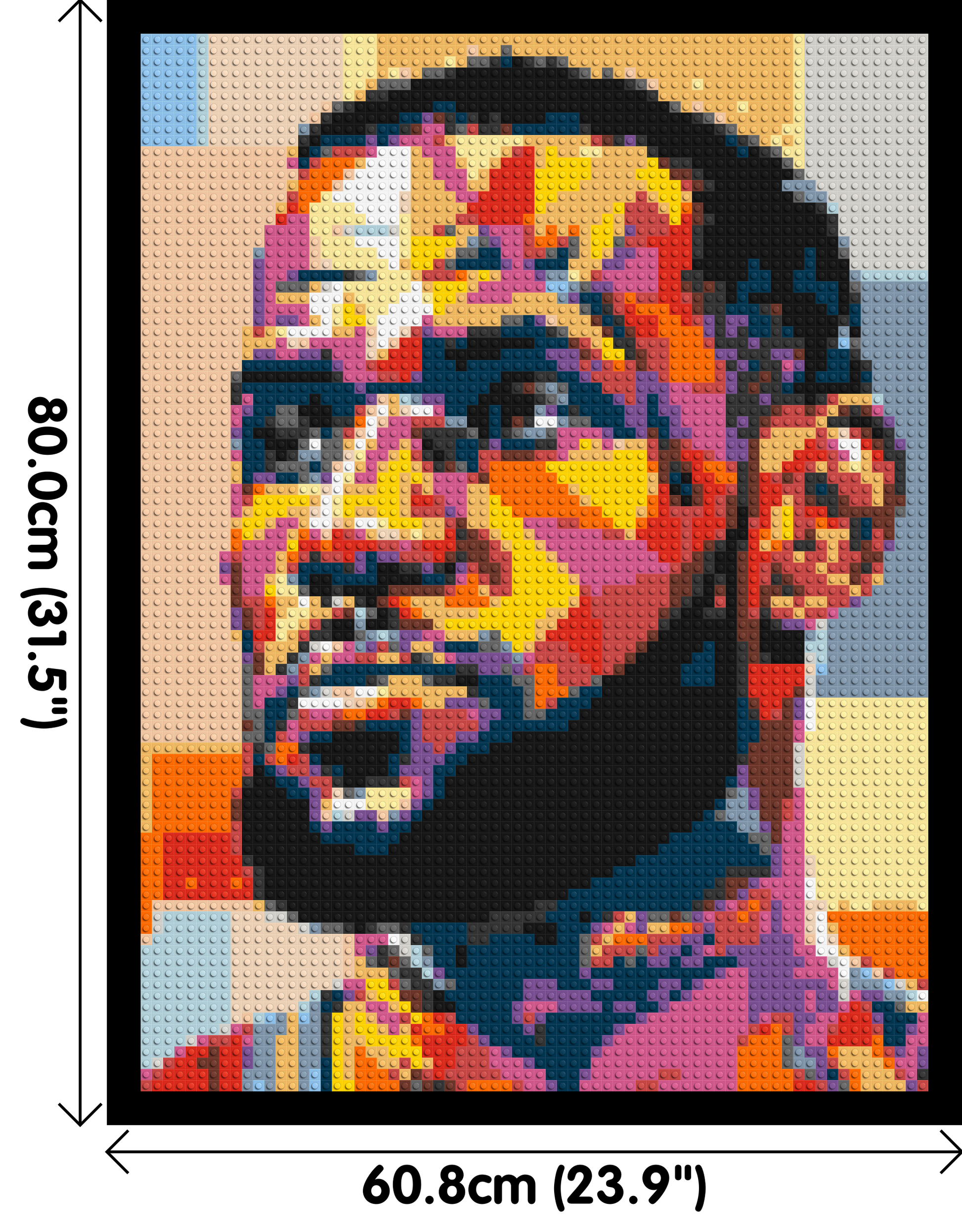 LeBron James - Brick Art Mosaic Kit 3x4 dimensions with frame