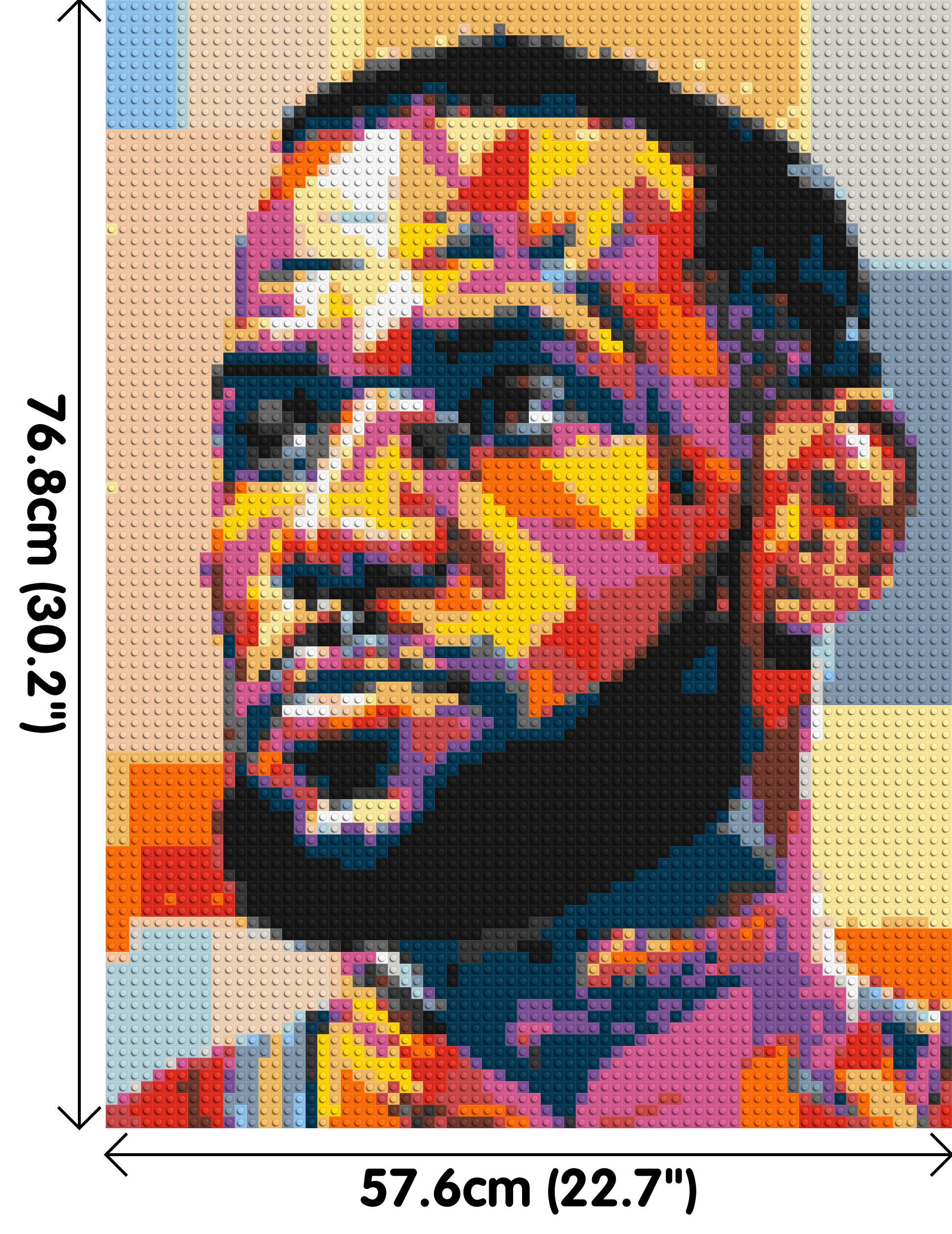 LeBron James - Brick Art Mosaic Kit 3x4 dimensions