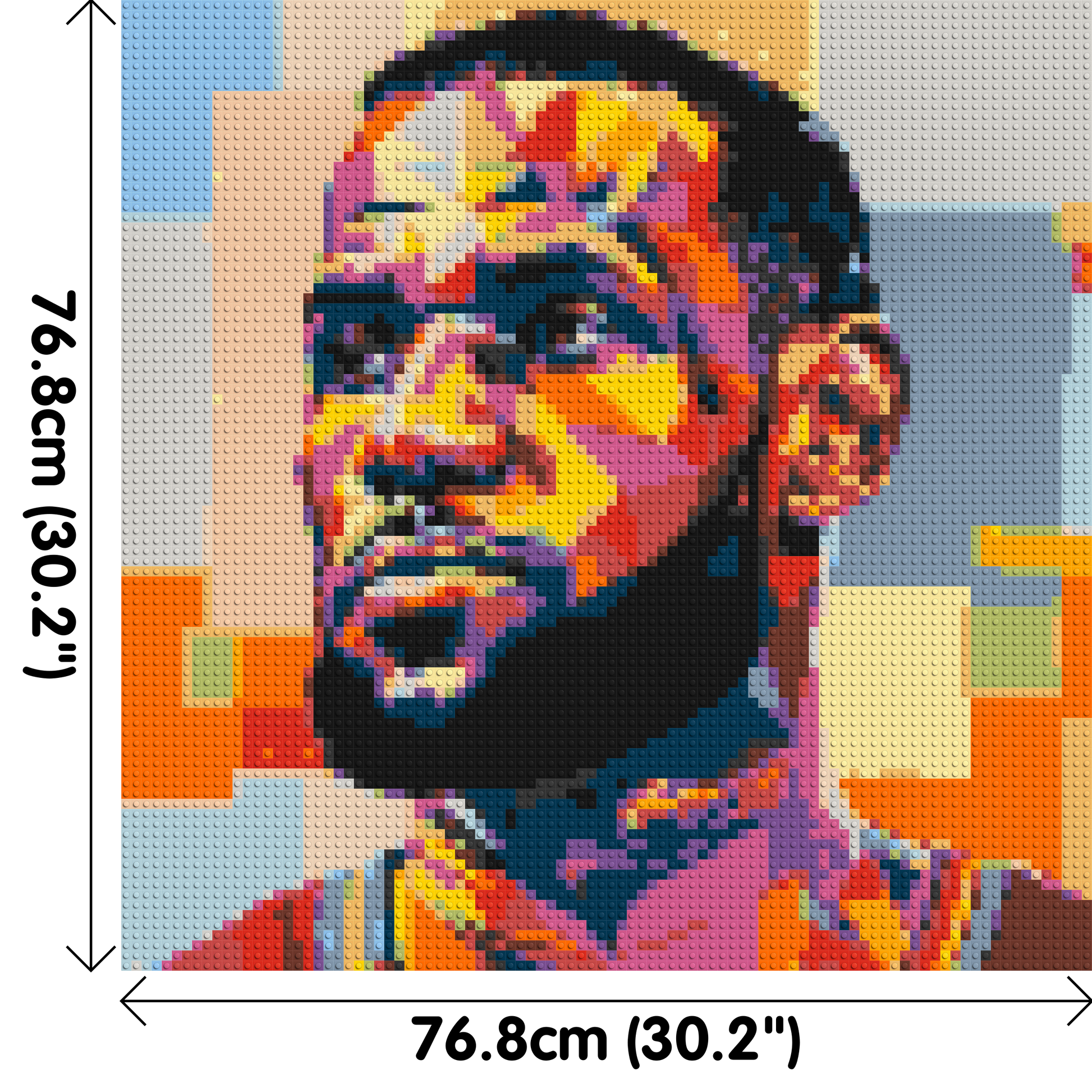 LeBron James - Brick Art Mosaic Kit 4x4 dimensions