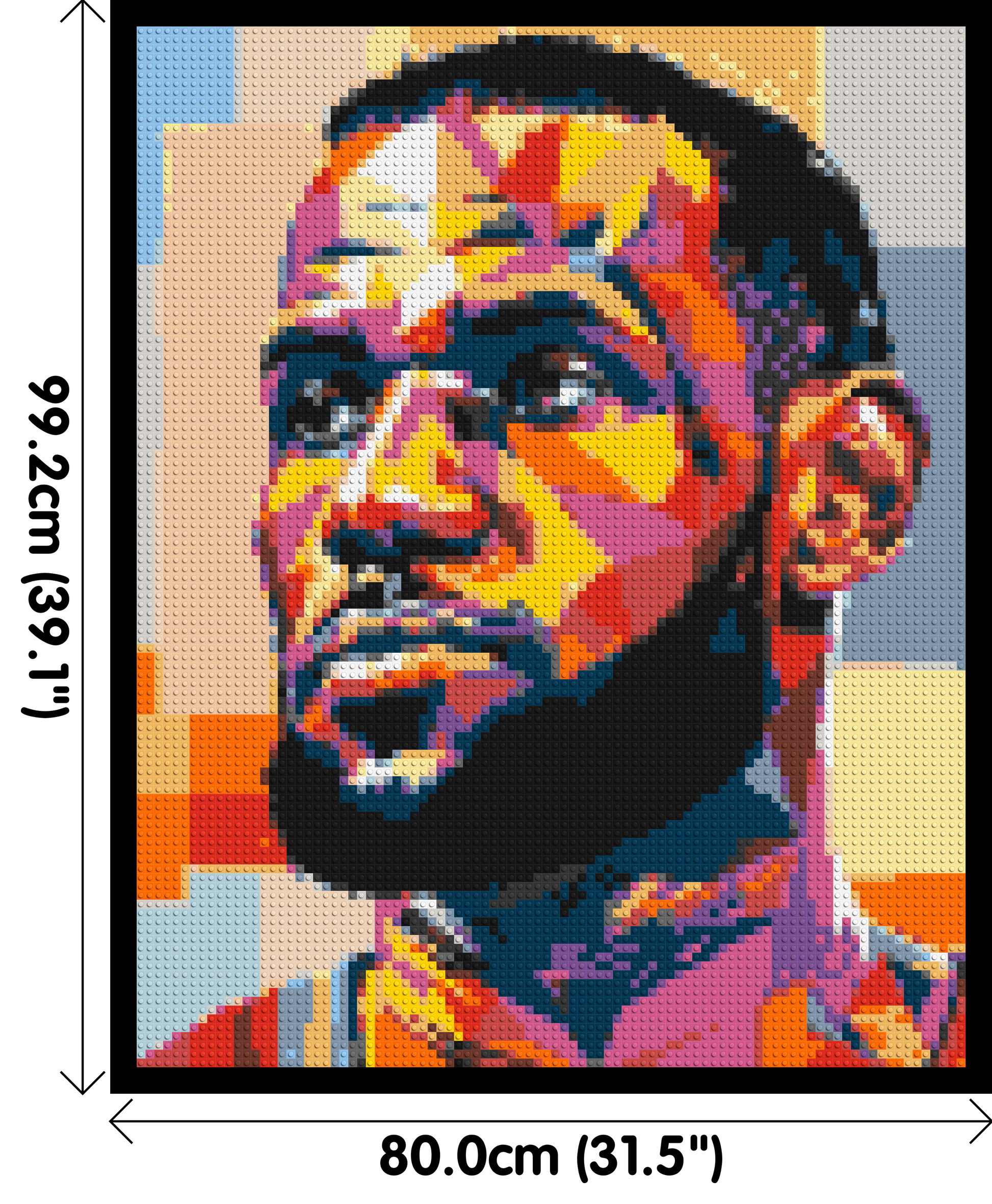 LeBron James - Brick Art Mosaic Kit 4x5 dimensions with frame