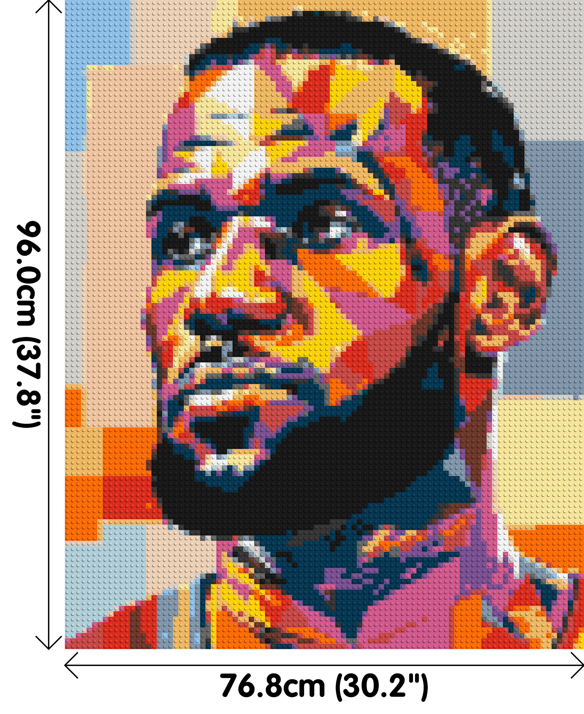 LeBron James - Brick Art Mosaic Kit 4x5 dimensions