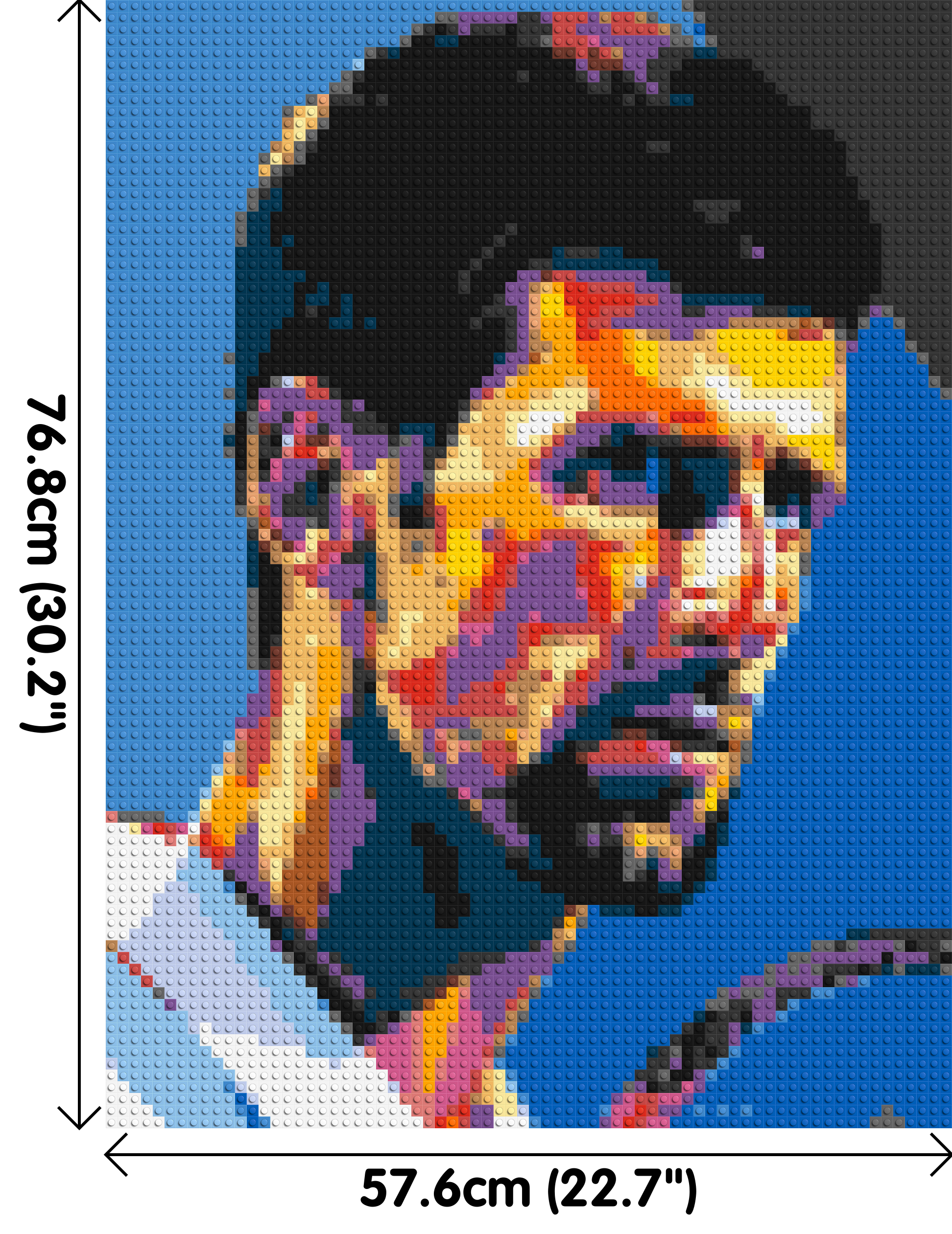 Novak Djokovic - Brick Art Mosaic Kit 3x4 dimensions